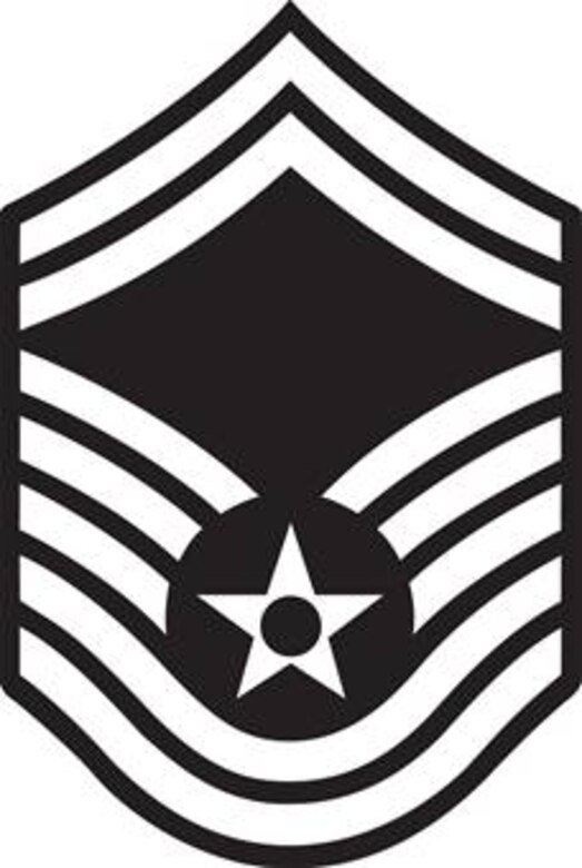 Senior Master Sergeant, E-8 
(B&amp;W color), U.S. Air Force graphic