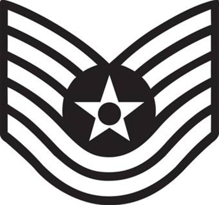 Tech. Sgt, E-6 (B&amp;W color), U.S. Air Force graphic