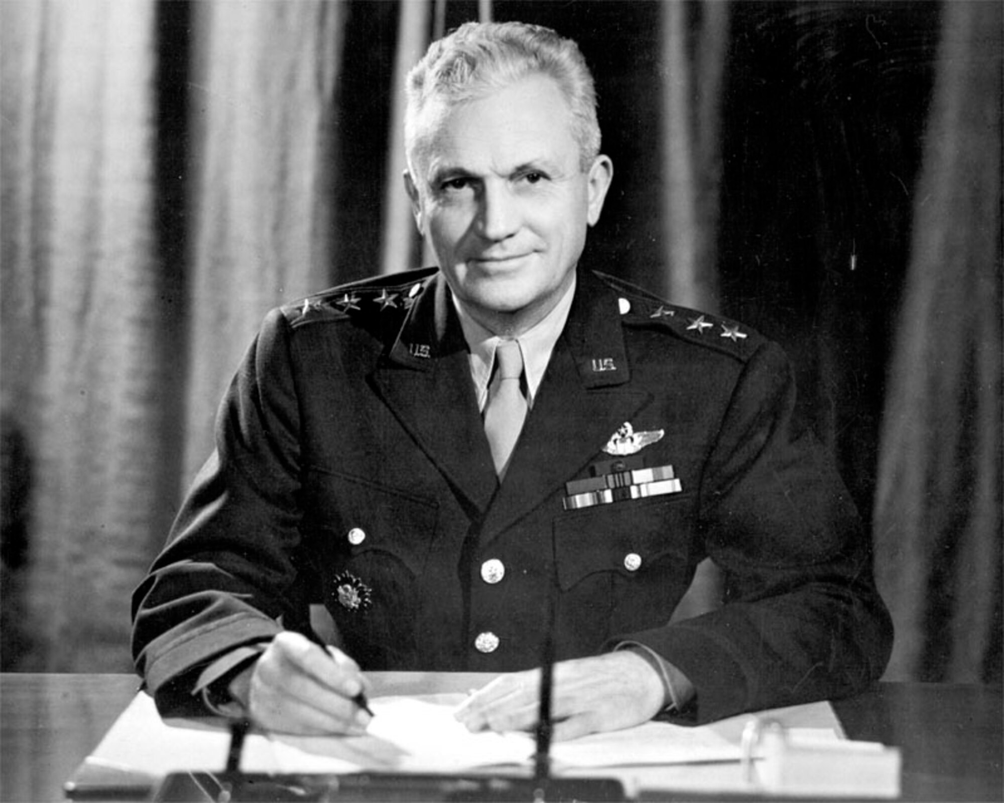 Gen. Frank M. Andrews, theater commander of U.S. forces in the European theater of operations, was responsible for direction of the American strategic bombing campaign against Germany and planning the land invasion of occupied western Europe in 1943. 
