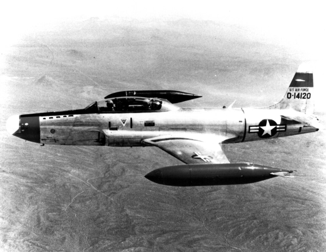 1940's -- The F-94 series all-weather interceptors were developed from the Lockheed F-80 Shooting Star. The prototype F-94 first flew on July 1, 1949. The Starfire was subsequently produced in the -A, -B, and -C series.