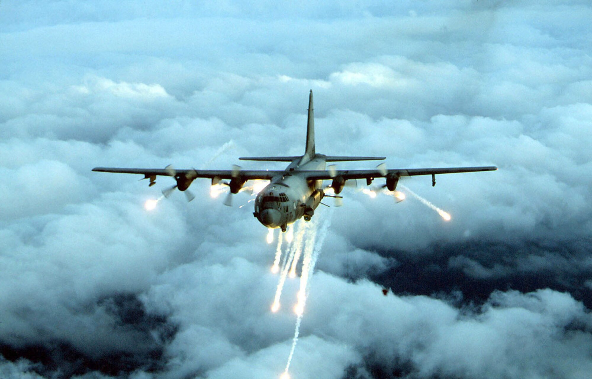 The AC-130H Spectre gunship's primary missions are close air support, air interdiction and armed reconnaissance. Other missions include perimeter and point defense, escort, landing, drop and extraction zone support, forward air control, limited command and control, and combat search and rescue. These heavily armed aircraft incorporate side-firing weapons integrated with sophisticated sensor, navigation and fire control systems to provide surgical firepower or area saturation during extended periods, at night and in adverse weather. 

The sensor suite consists of a low-light-level television sensor and an infrared sensor. Radar and electronic sensors also give the gunship a method of positively identifying friendly ground forces as well as effective ordnance delivery during adverse weather conditions. Navigational devices include an inertial navigation system and global positioning system. 
