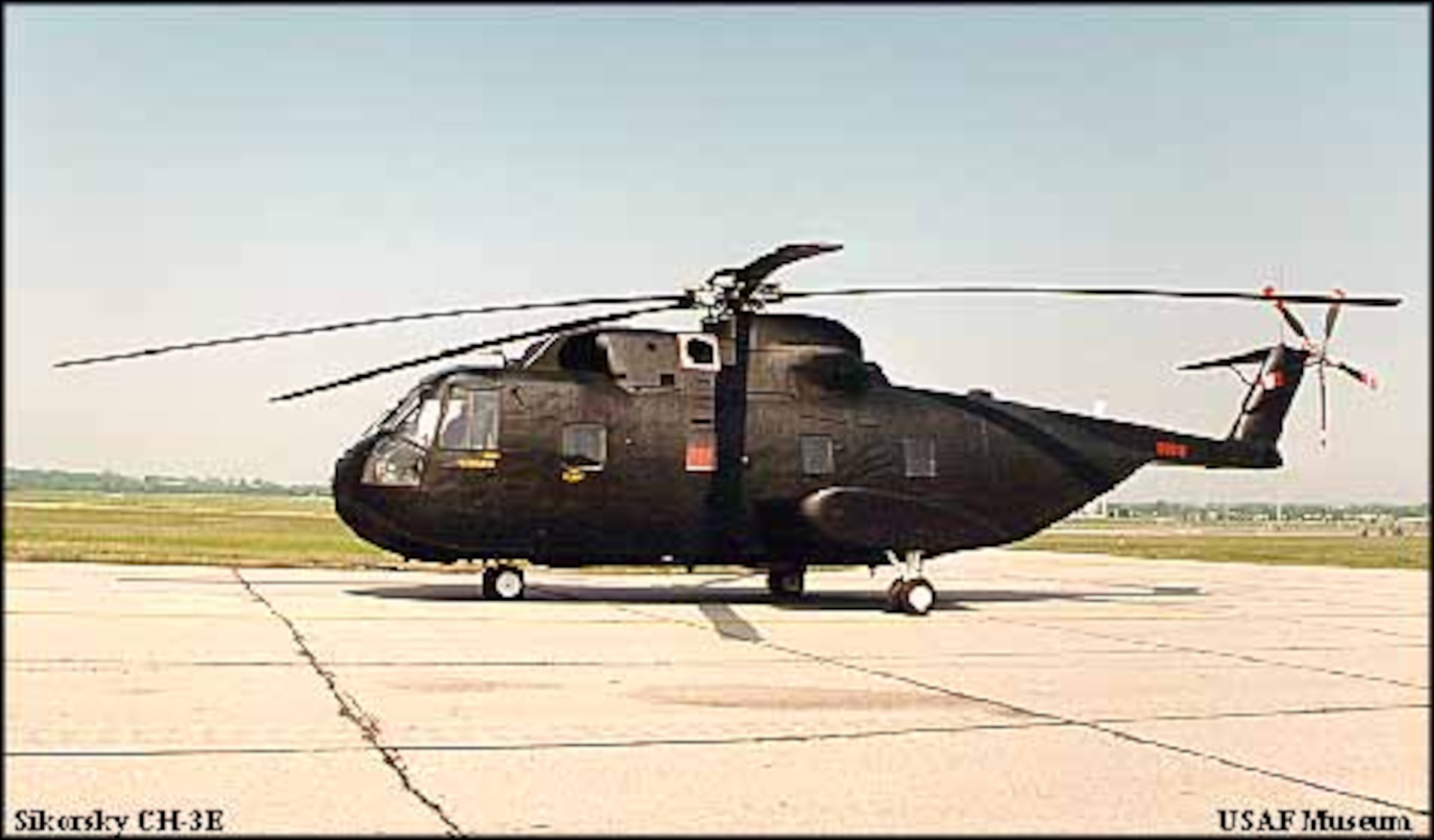 1960's -- The CH-3E is the Air Force version of the Sikorsky S-61 amphibious transport helicopter developed for the U.S. Navy. The Air Force initially operated six Navy HSS-2 (SH-3A) versions of the S-61 in 1962, eventually designating them CH-3A/Bs. (Courtesy photo)