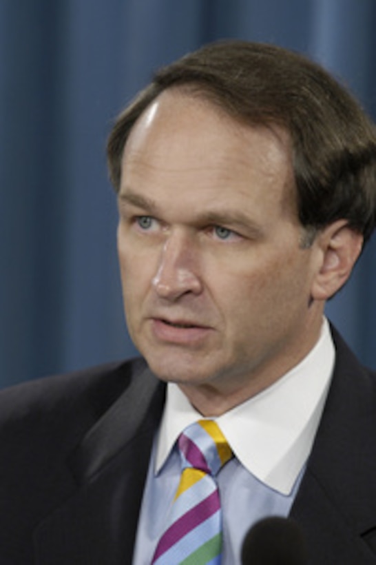 Assistant Secretary of Defense for Health Affairs William Winkenwerder Jr. announces that the anthrax and smallpox vaccination programs would include selected units within the U.S. Pacific Command, additional personnel now serving with the U.S. Central Command and selected other groups of individuals on June 30, 2004. 