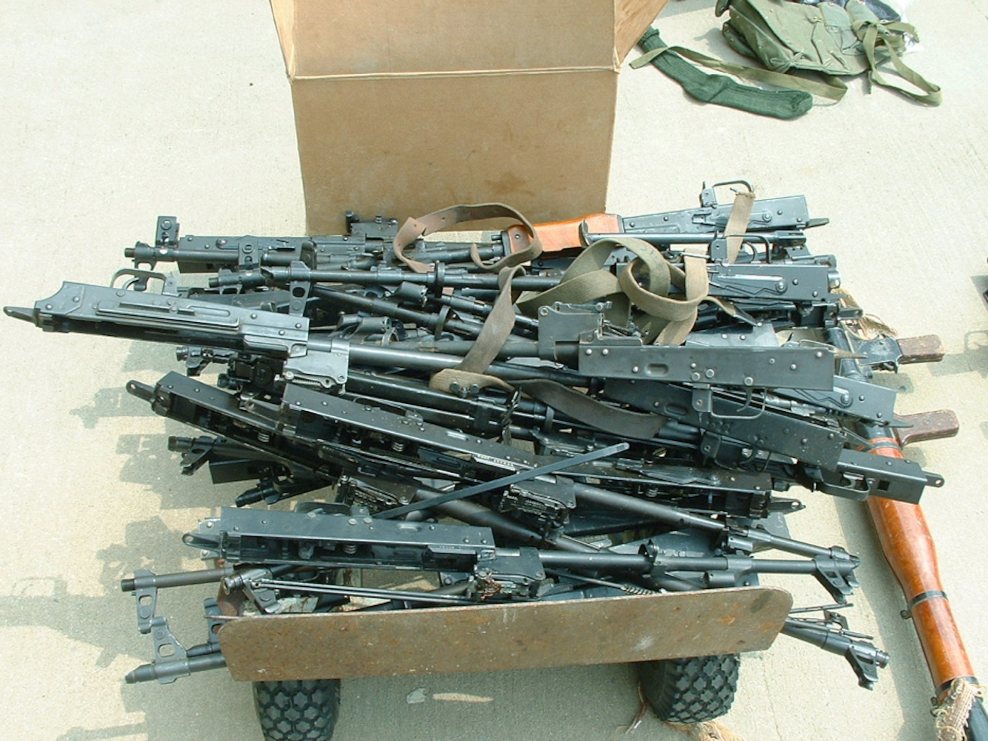 EGLIN AIR FORCE BASE, Fla. - Officials have preferred charges against Maj. Gregory McMillion after an investigation found evidence he allegedly shipped contraband items here from an Operation Iraqi Freedom deployment.  The suspected contraband includes Iraqi AK-47s.  Major McMillion is assigned to the base's 728th Air Control Squadron.  (Courtesy photo)