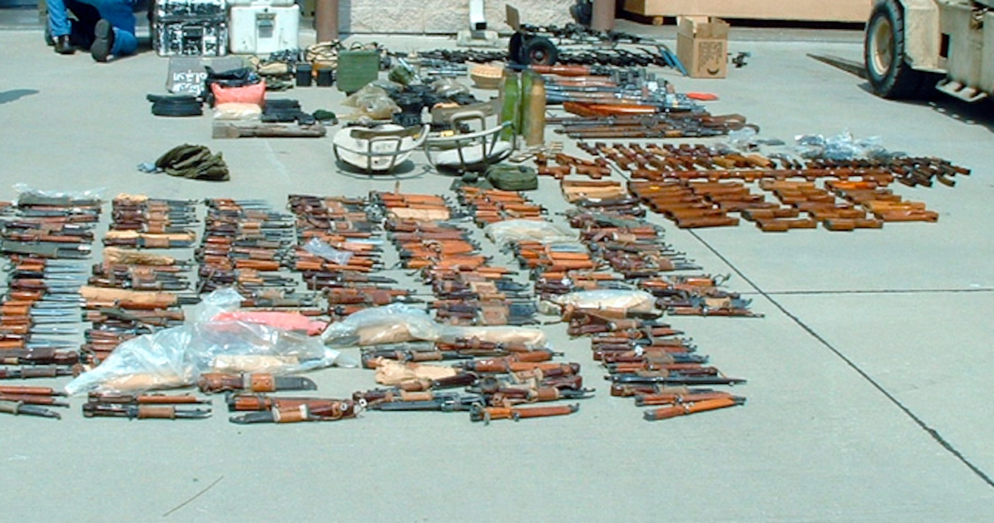 EGLIN AIR FORCE BASE, Fla. -- Officials have preferred charges against Maj. Gregory McMillion after an investigation found evidence he allegedly shipped contraband items here from an Operation Iraqi Freedom deployment.  The suspected contraband includes knives and bayonets.  Major McMillion is assigned to the base's 728th Air Control Squadron.  (Courtesy photo)