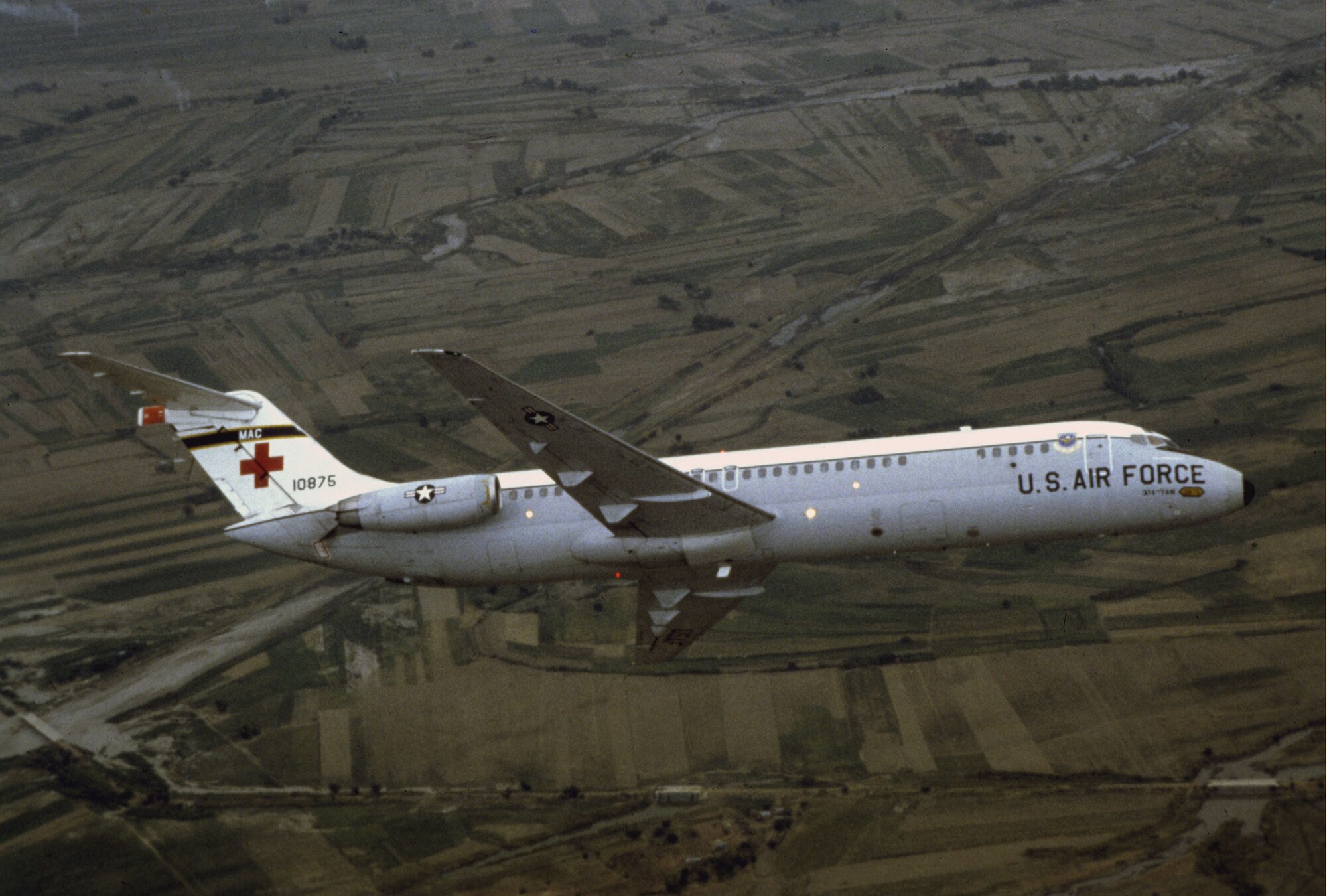 The C-9A Nightingale, the first plane designed for aeromedical evacuation, became part of the Air Force inventory in August 1968. (U.S. Air Force photo)