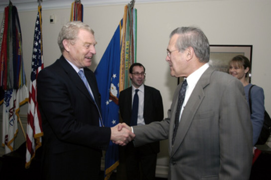 Secretary Rumsfeld Greets The High Representative Of Bosnia And ...