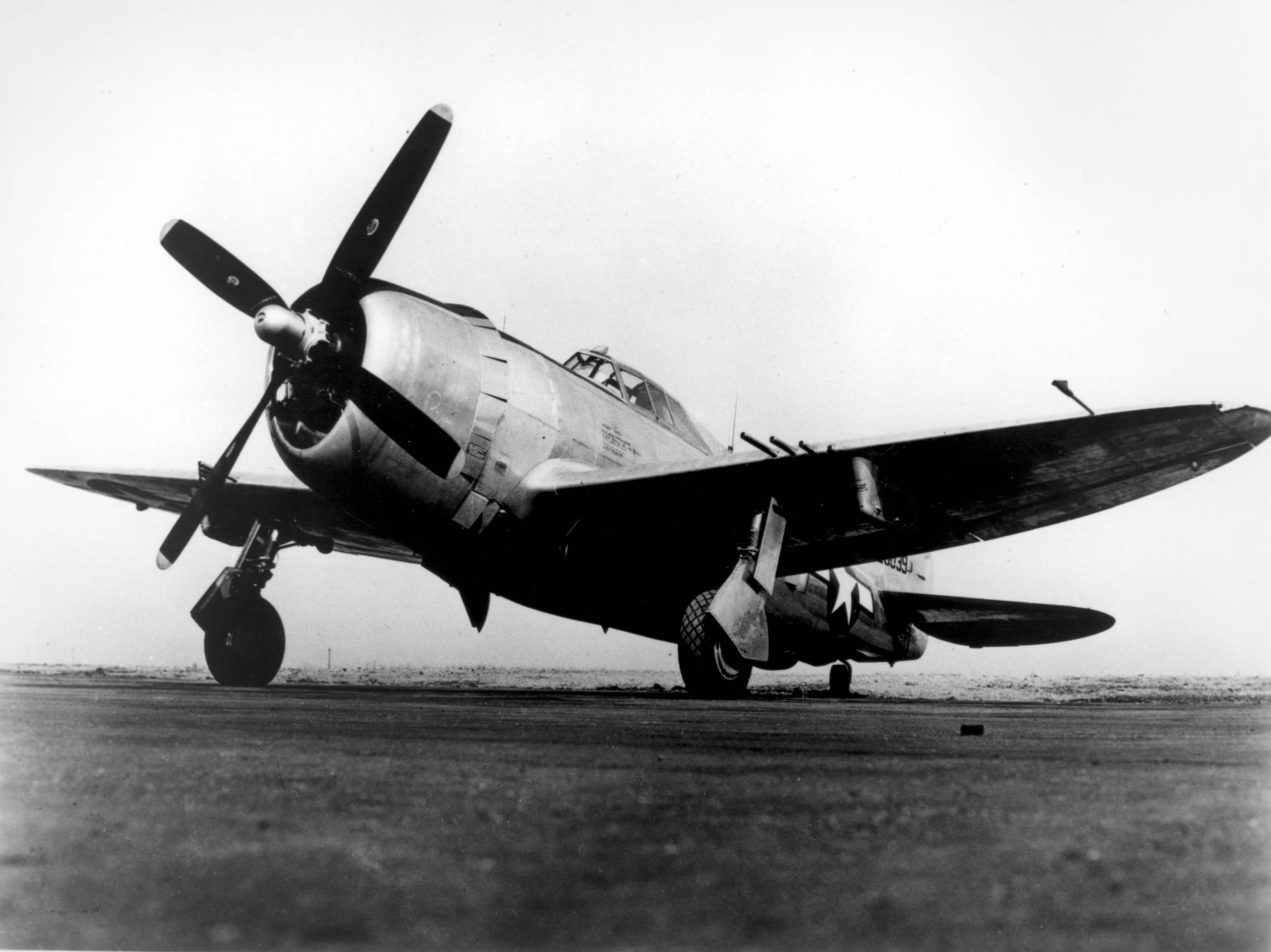 1940's -- Affectionately nicknamed "Jug," the P-47 was one of the most famous AAF fighter planes of WW II. Although originally conceived as a lightweight interceptor, the P-47 developed as a heavyweight fighter. (U.S. Air Force photo)