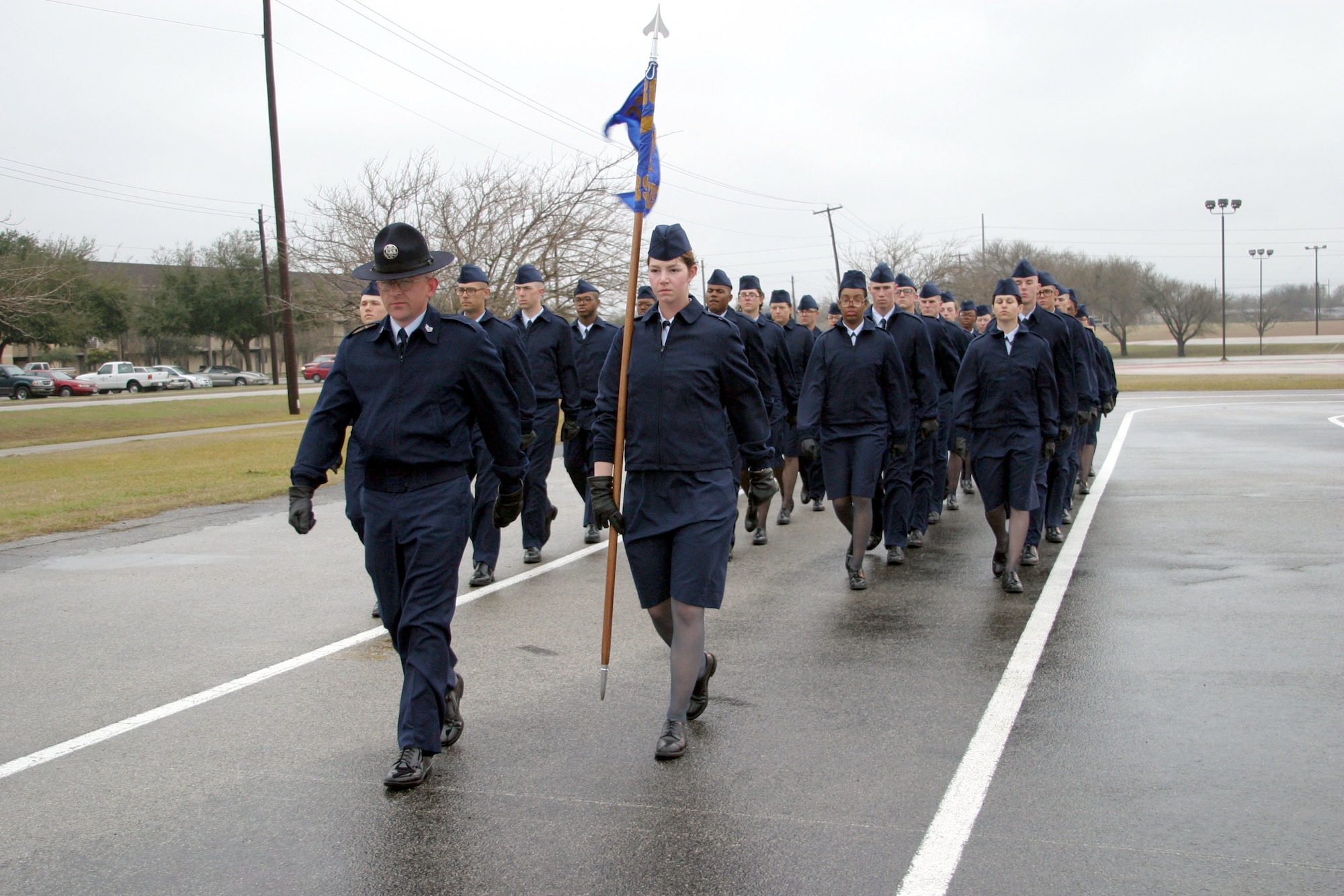 LACKLAND AIR FORCE BASE, Texas -- Airmen are taught from the beginning of basic training that, from uniforms to marching, attention to details are and will continue to be important in the Air Force.  (U.S. Air Force photo by Robbin Cresswell)