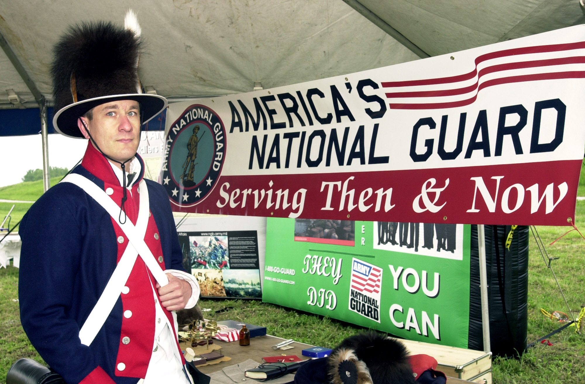 HARTFORD, Ill -- Tech. Sgt. Al Garver portrays an early 19th century Soldier during the bicentennial celebration of the Lewis and Clark Expedition.  He is assigned to the Montana Air National Guard.  (U.S. Army photo by Master Sgt. Bob Haskell)