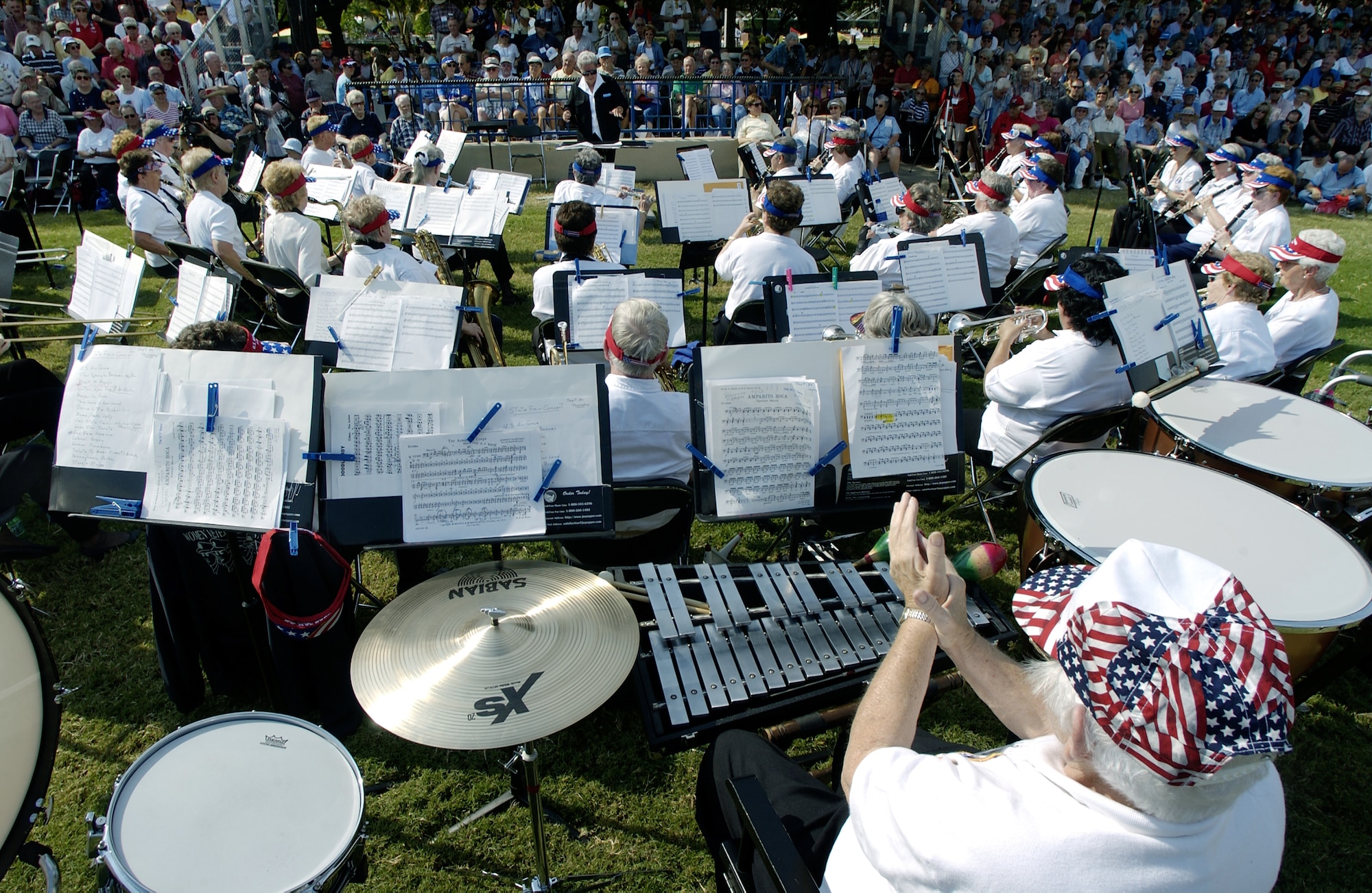 DALLAS -- About 800 people at the Texas State Fair here listened to the music of the former U.S. Air Force Women in the Air Force Band.  The band, in existence from 1951 to 1961, performed during a reunion of 54 members of the 235 women who comprised the only female band in Air Force history.  (U.S. Air Force photo by Master Sgt. Efrain Gonzalez)