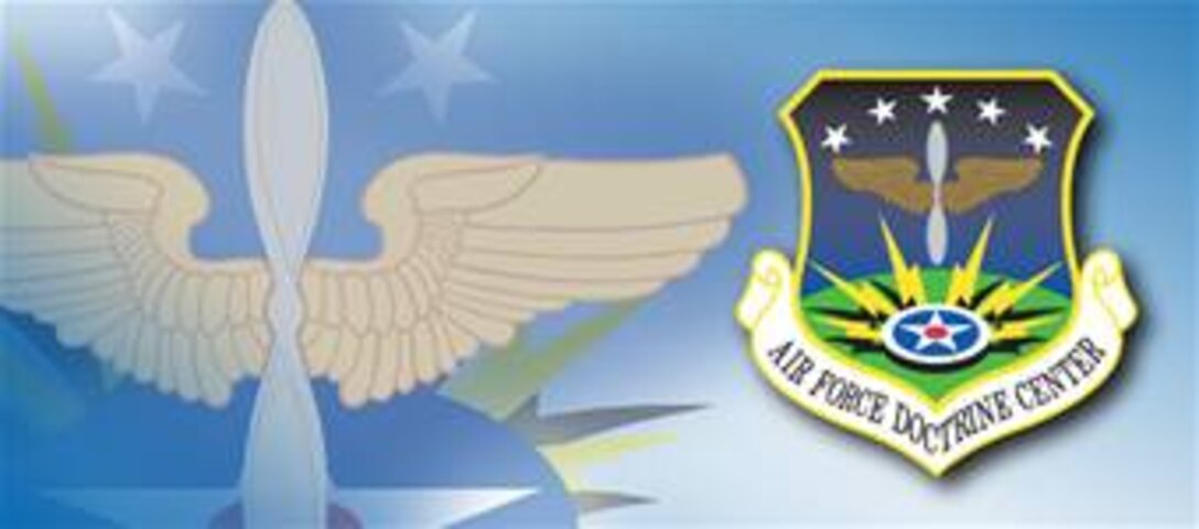 Air Force Doctrine Center shield, fact sheet graphic, U.S. Air Force graphic