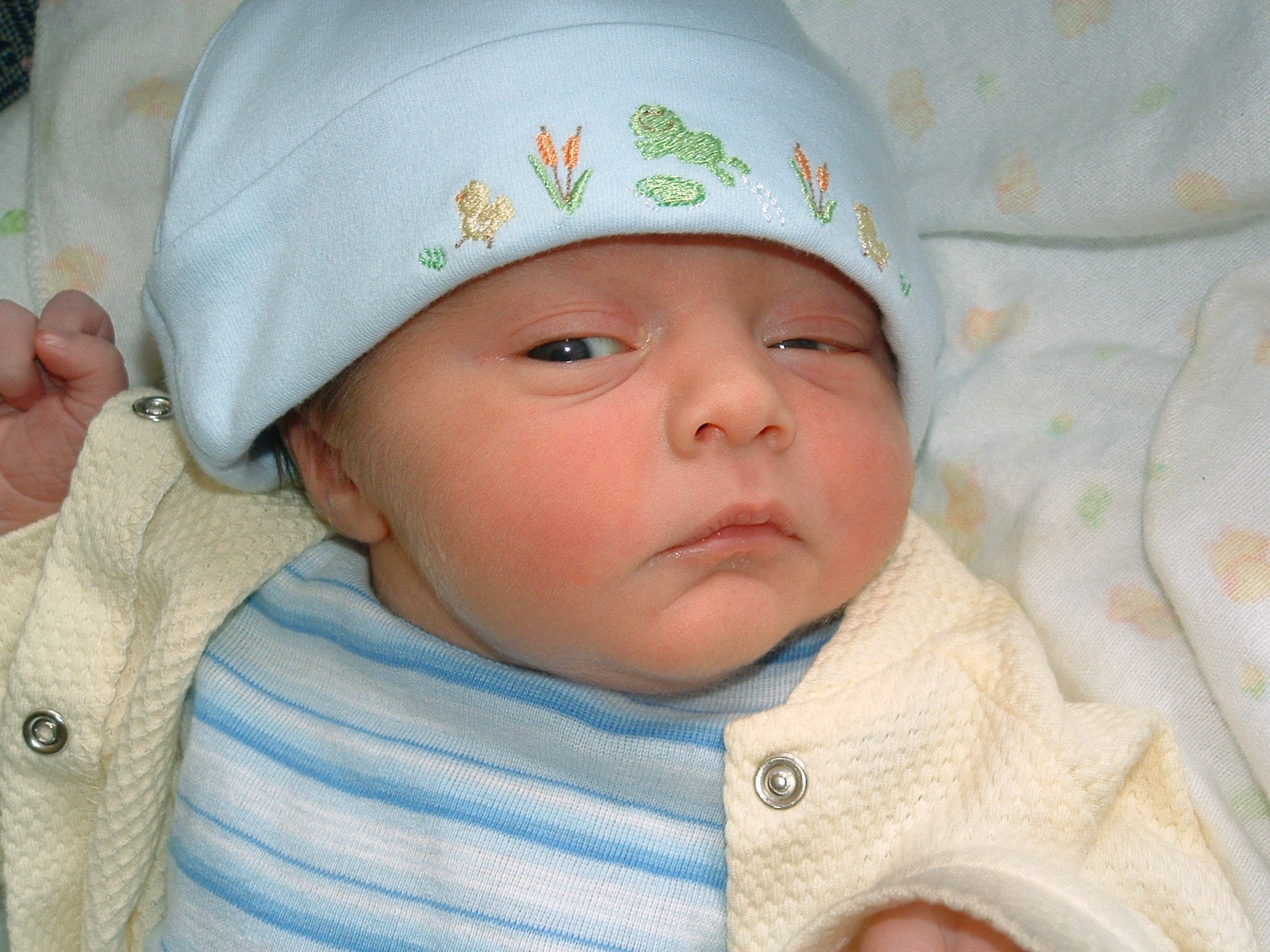 LAJES FIELD, Azores -- Morgon &quot;Jetta Boy&quot; Damron was born on the highway in his father's Jetta on the way to a Portuguese hospital.  (U.S. Air Force photo by Staff. Sgt. Todd Damron)