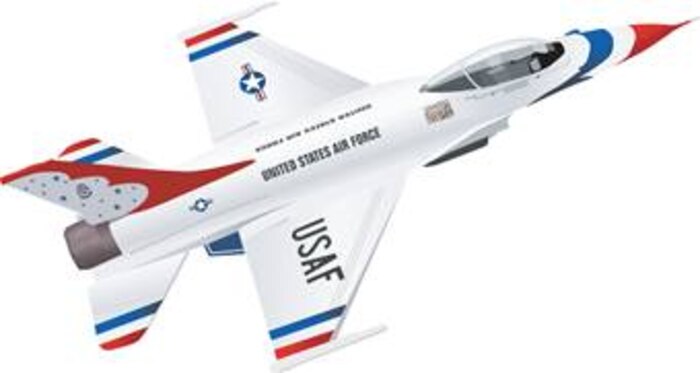 Thunderbird F-16 Fighting Falcon (color), Graphic by Staff Sgt. Kenneth D. Lustig 