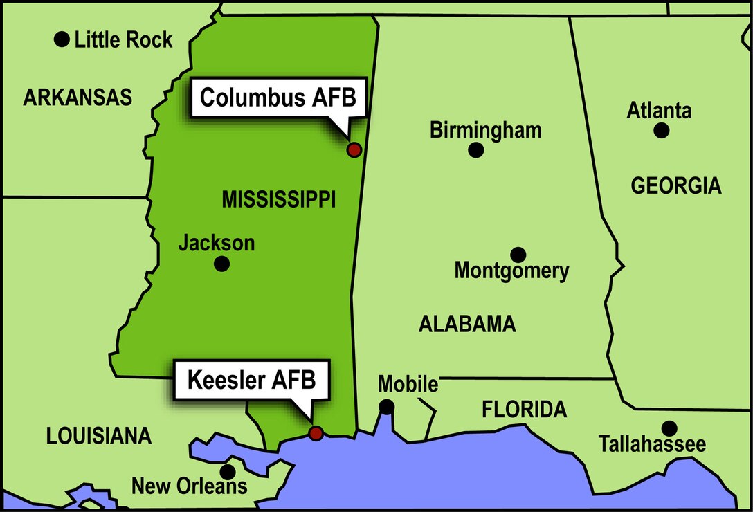 Keesler and Columbus, Mississippi