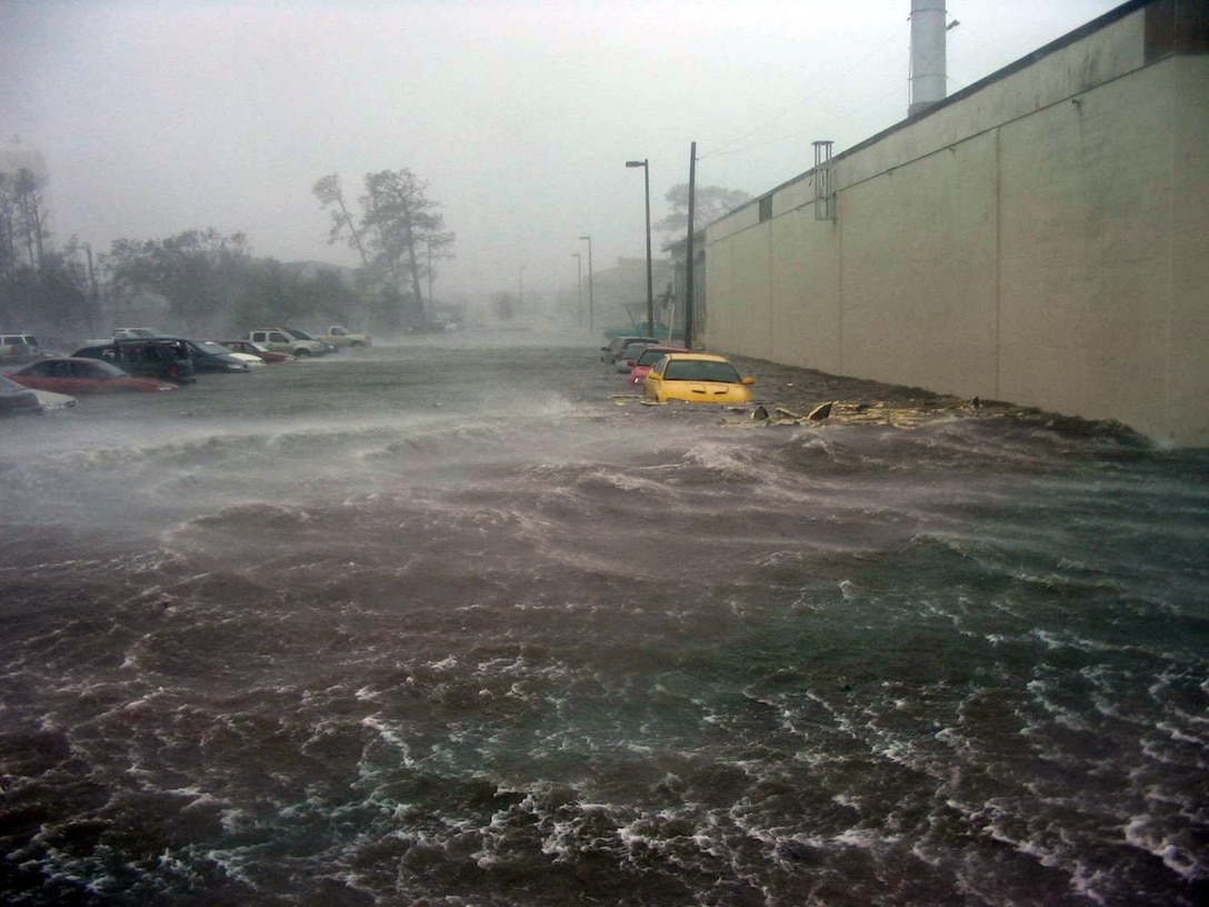 Katrina storm surge hits Keesler