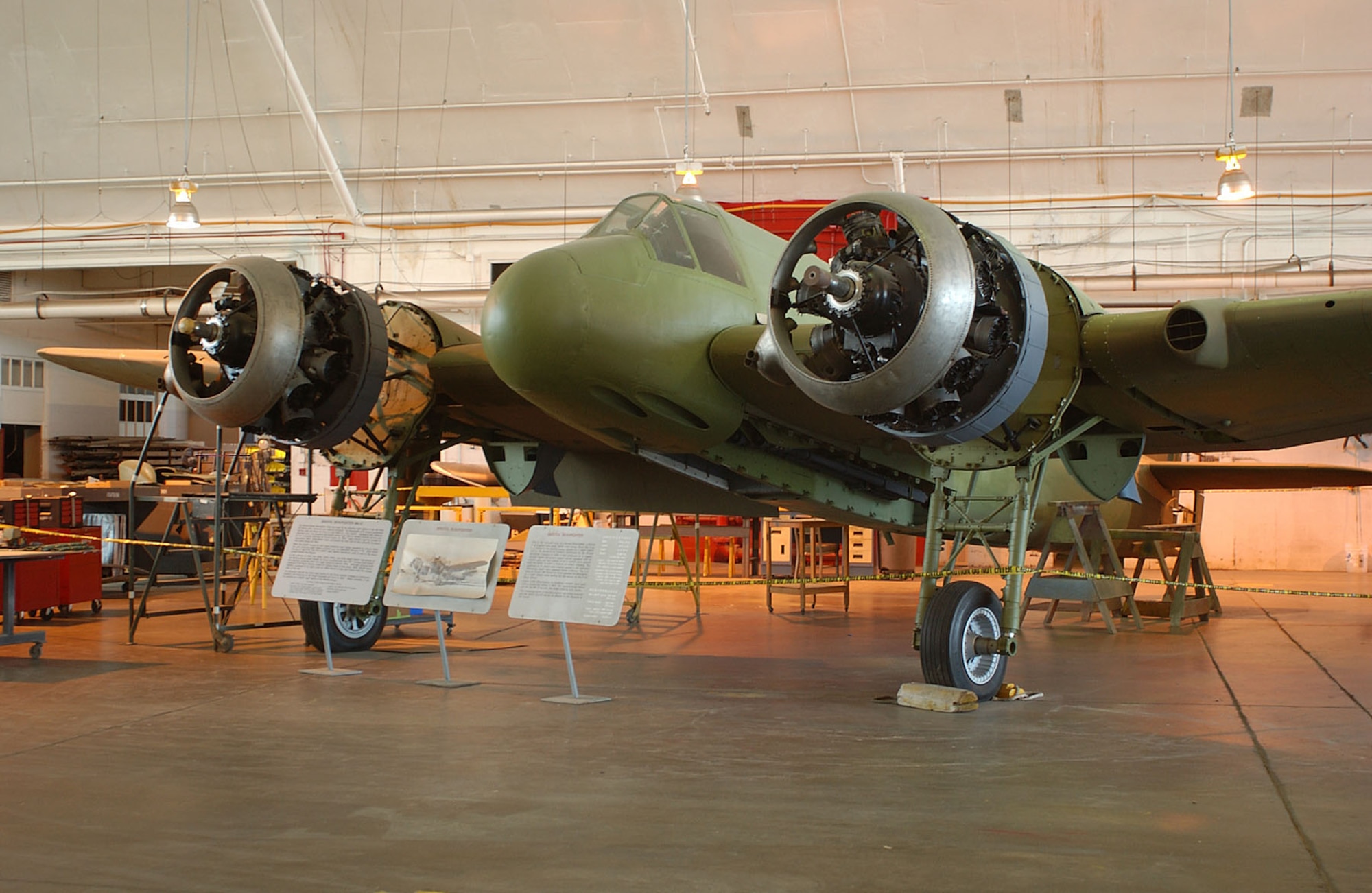 DAYTON, Ohio (07/2005) -- The Bristol Beaufighter undergoing restoration at the National Museum of the United States Air Force. (U.S. Air Force photo)