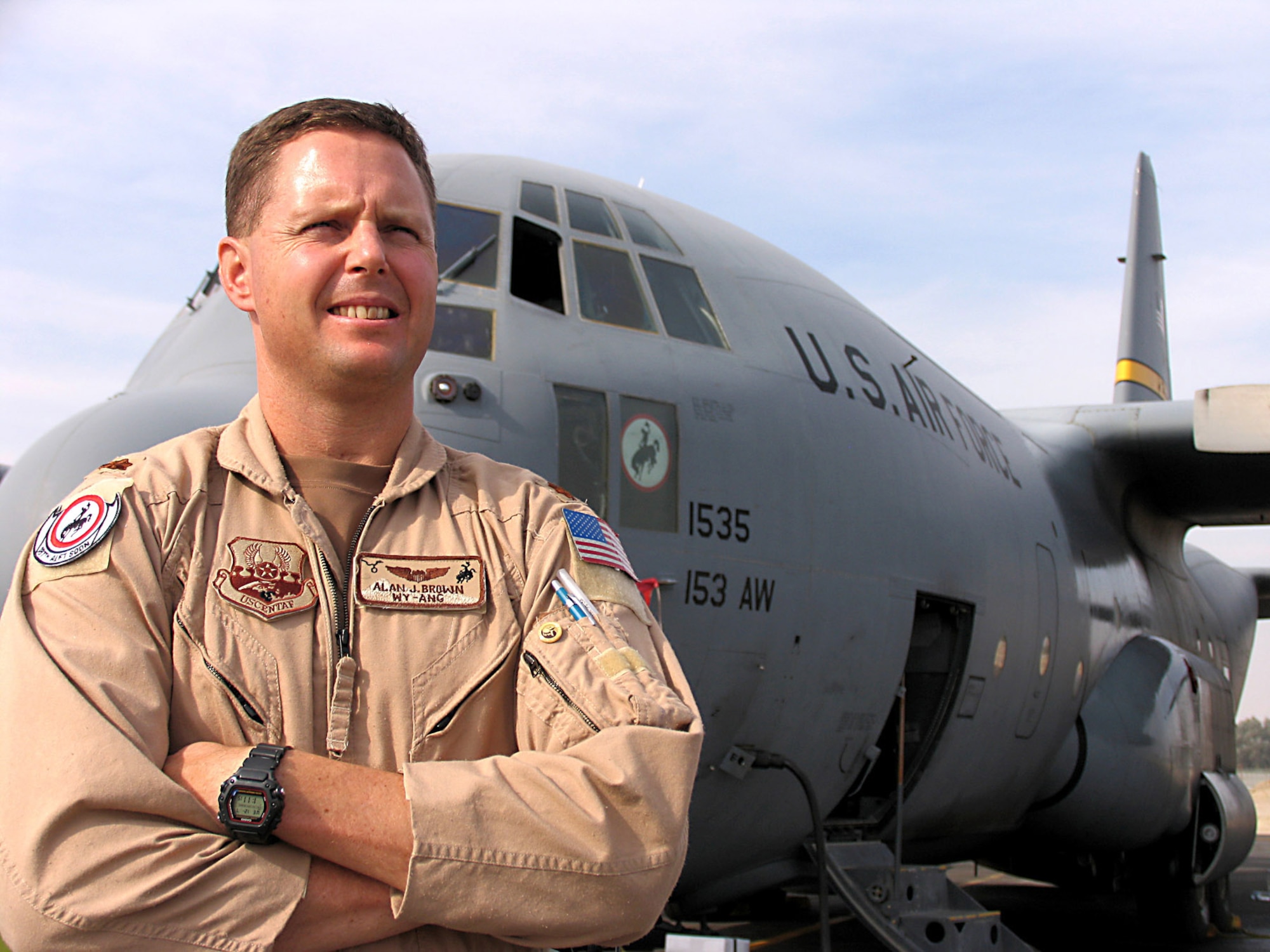 SOUTHWEST ASIA (AFPN) -- Maj. Alan Brown is scheduled to attend pilot re-qualification training. He lost his leg more than seven years ago during a hunting accident. (U.S. Air Force photo by Tech. Sgt. Mark Getsy)
