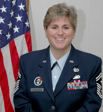 Senior Master Sgt. Peri Rogowski, 434th Air Refueling Wing command chief.  The 434th ARW is located at Grissom Air Reserve Base, Ind.