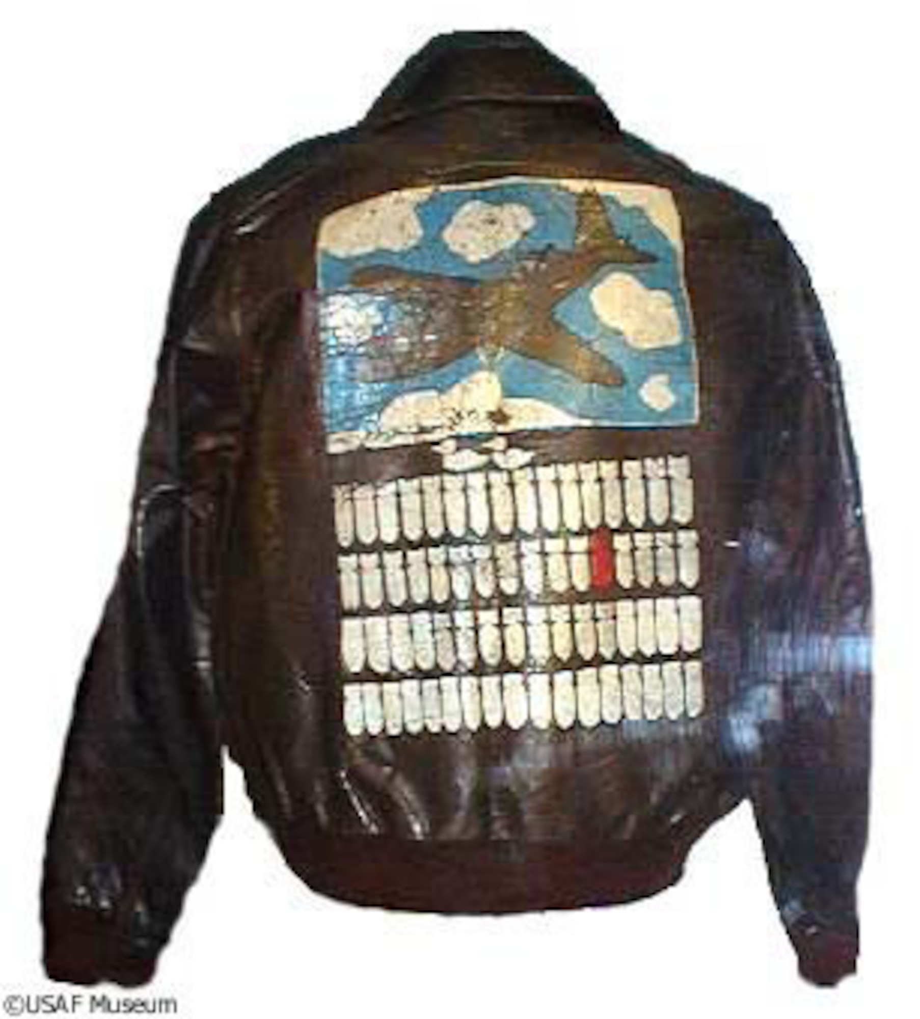DAYTON, Ohio -- "Thumper" aviator jacket on display at the National Museum of the United States Air Force. (U.S. Air Force photo)