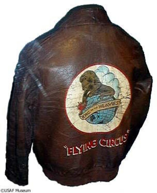 DAYTON, Ohio -- "Flying Circus" aviator jacket on display at the National Museum of the United States Air Force. (U.S. Air Force photo)