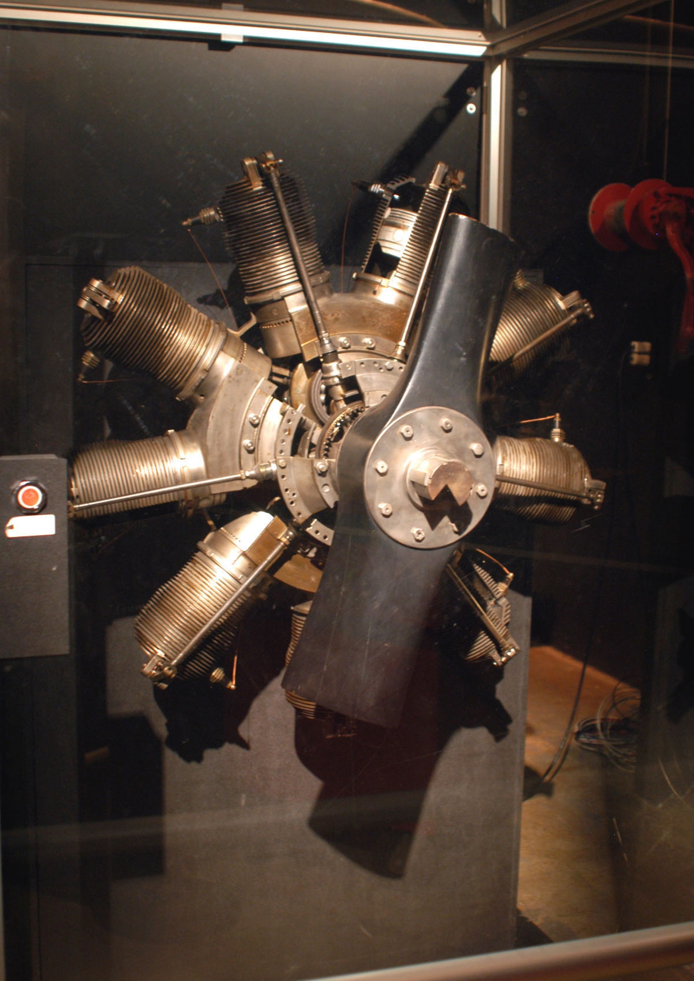 DAYTON, Ohio -- Gnome 9-N engine at the National Museum of the United States Air Force. (U.S. Air Force photo)