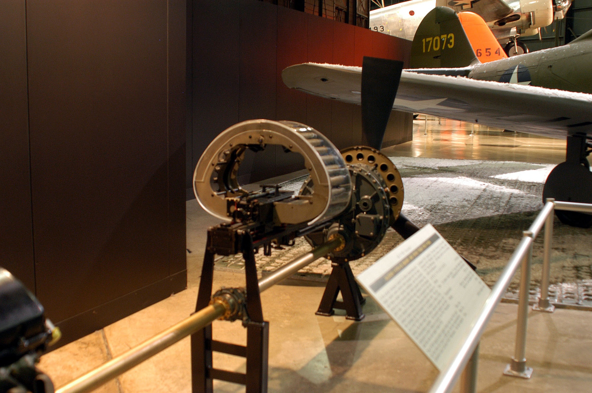 DAYTON, Ohio -- Drive train for P-39Q displayed in the World War II Gallery at the National Museum of the United States Air Force. (U.S. Air Force photo)