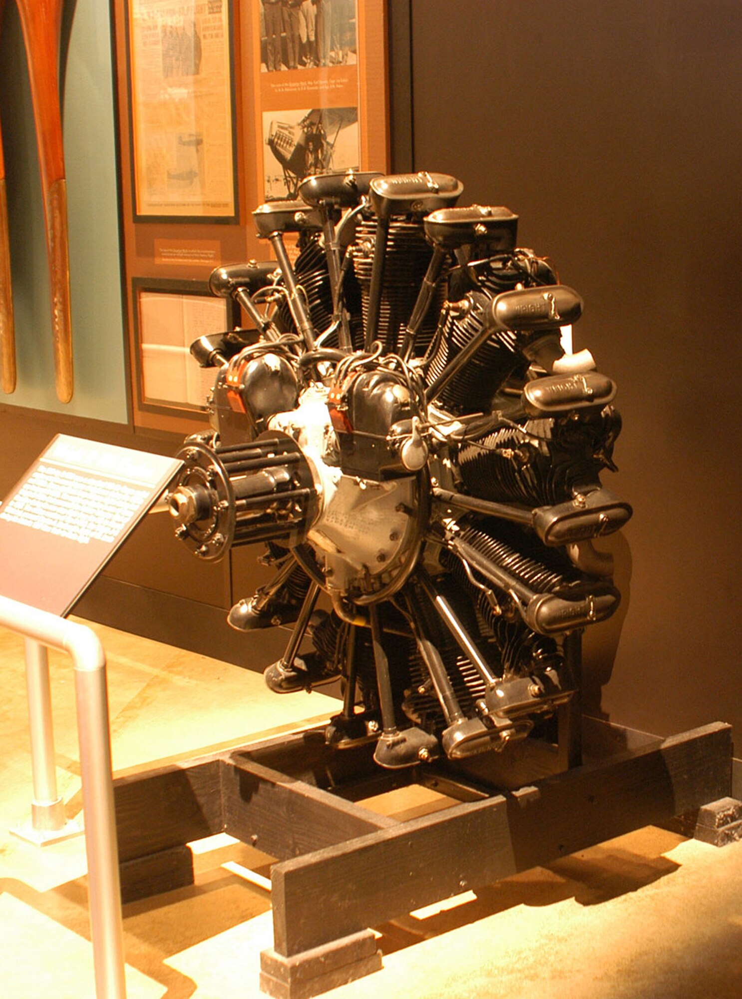 DAYTON, Ohio -- Wright R-790 engine on display in the Early Years Gallery at the National Museum of the United States Air Force. (U.S. Air Force photo)