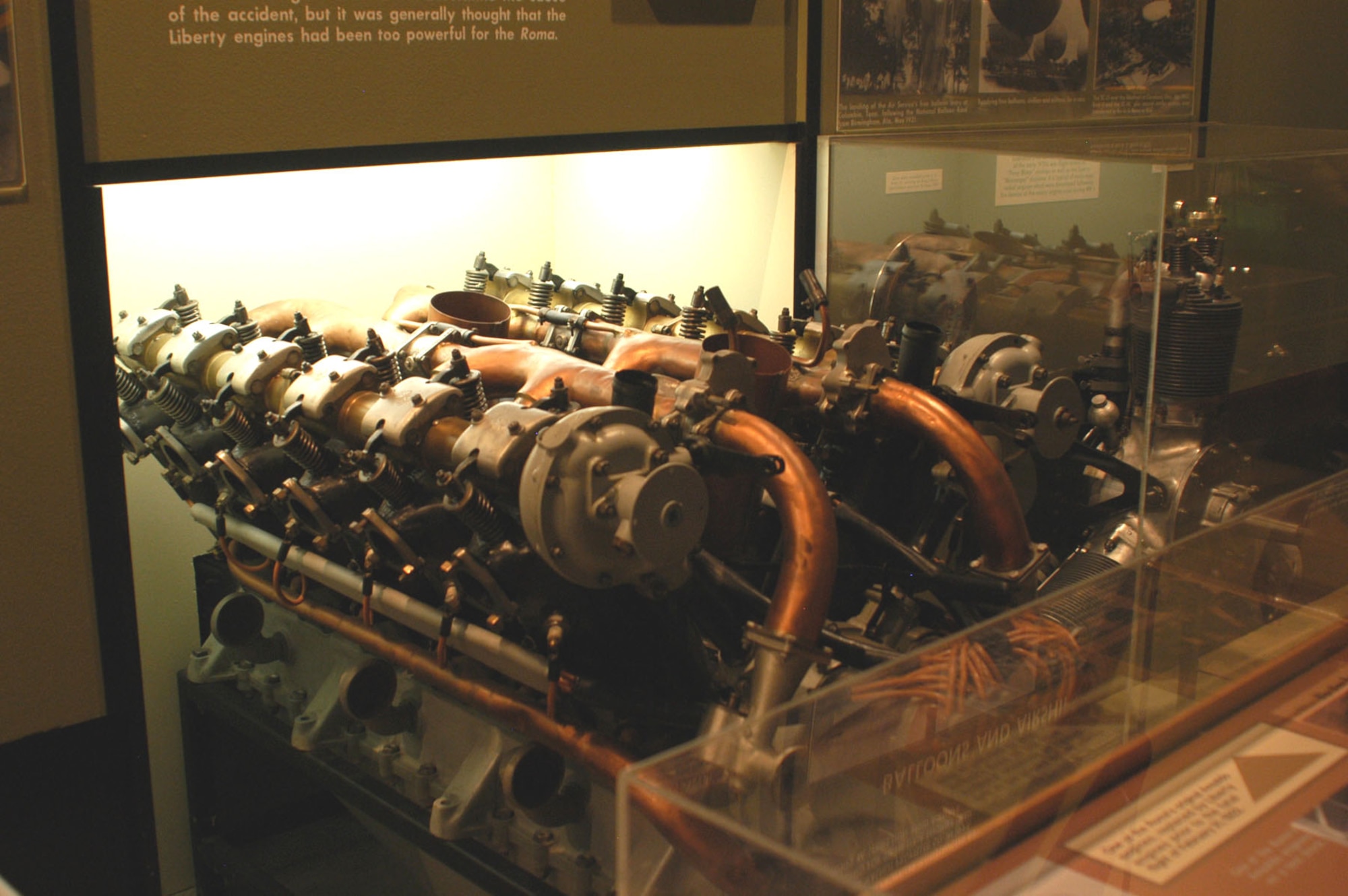 DAYTON, Ohio -- Ansaldo engine on display in the Early Years Gallery at the National Museum of the United States Air Force. (U.S. Air Force photo)
