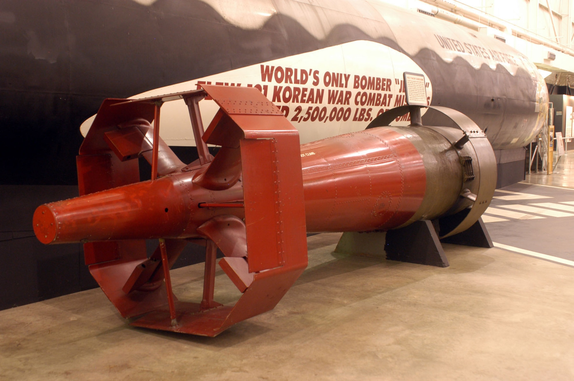 DAYTON, Ohio -- VB-13 Tarzon Guided Bomb on display in the Korean War Gallery at the National Museum of the United States Air Force. (U.S. Air Force photo)