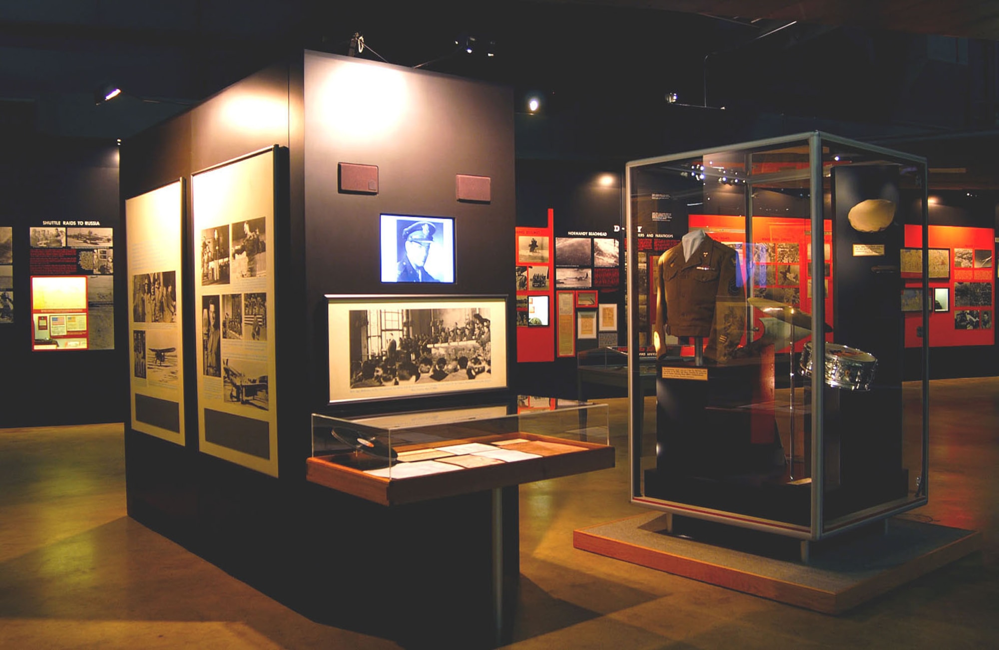 DAYTON, Ohio -- Maj. Glenn Miller exhibit in the World War II Gallery at the National Museum of the United States Air Force. (U.S. Air Force photo)