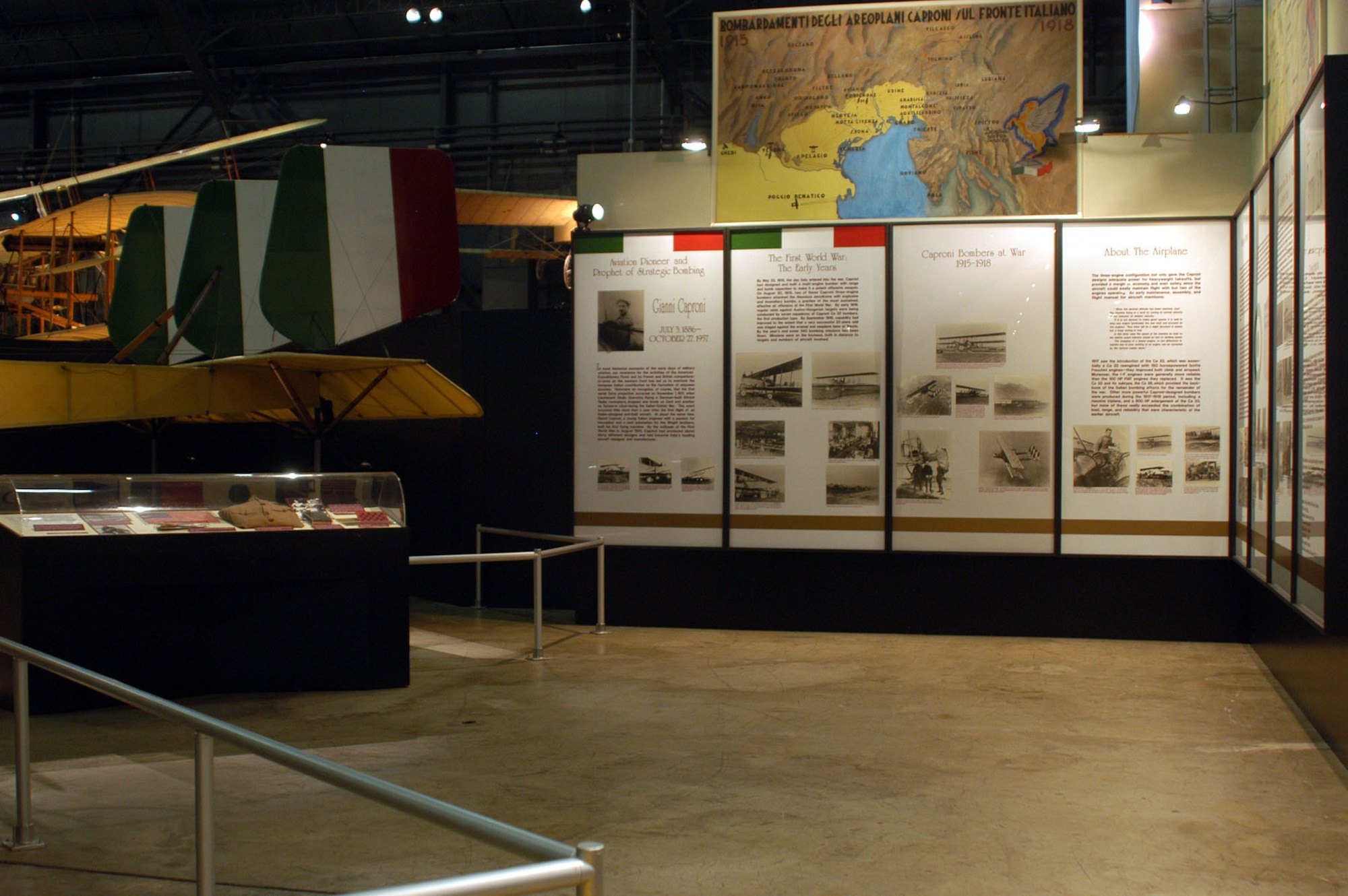 DAYTON, Ohio -- Caproni exhibit at the National Museum of the United States Air Force. (U.S. Air Force photo)
