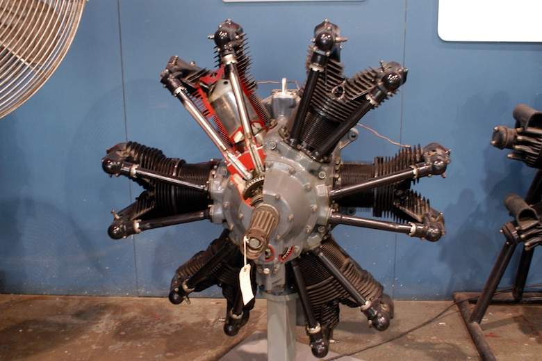 DAYTON, Ohio -- Curtiss R-600 engine on display in the Research & Development Gallery at the National Museum of the United States Air Force. (U.S. Air Force photo)