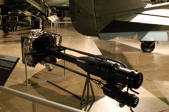 DAYTON, Ohio -- Walter HWK 509B-1 rocket engine on display in the World War II Gallery at the National Museum of the United States Air Force. (U.S. Air Force photo)
