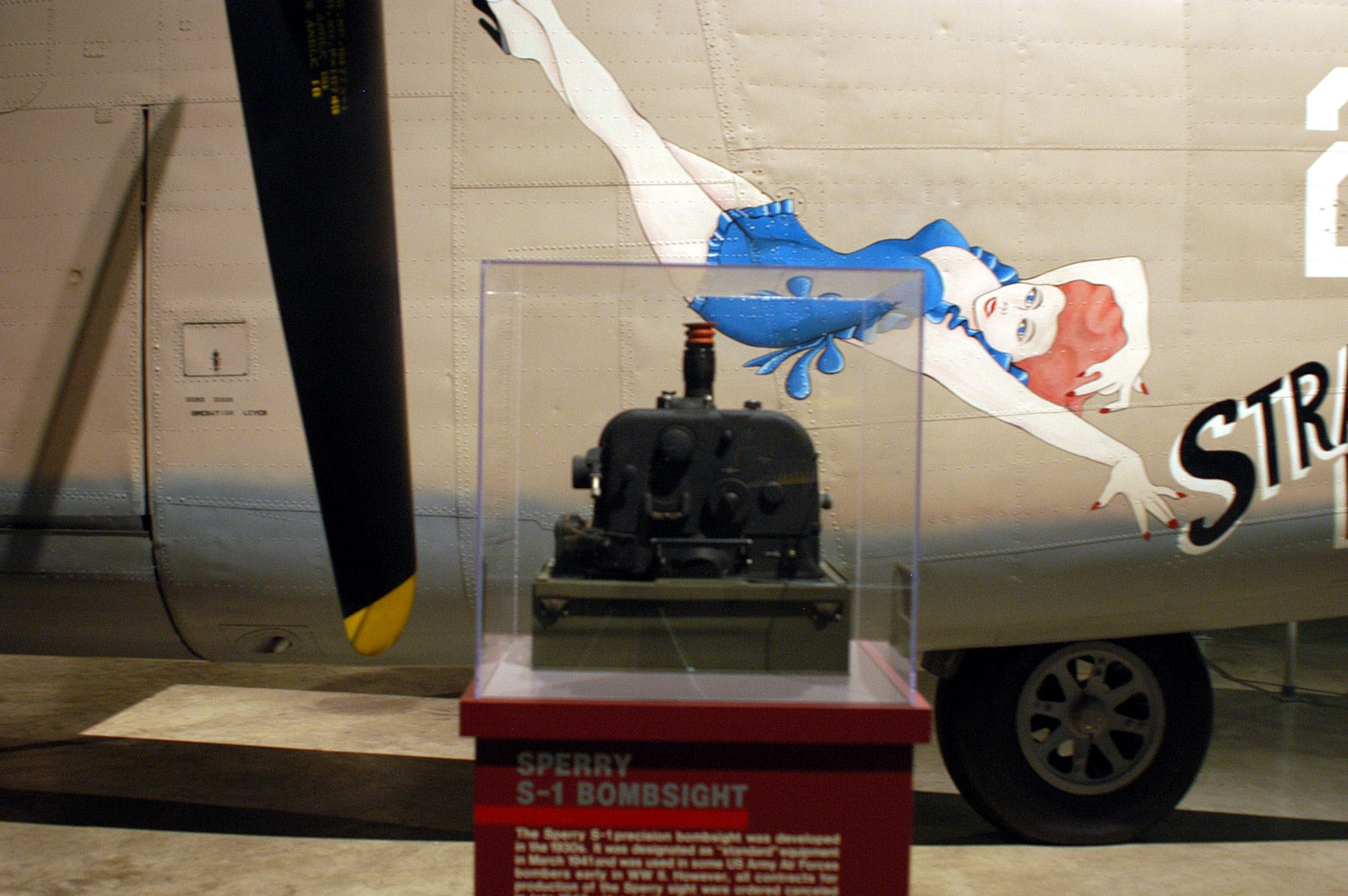 DAYTON, Ohio -- Sperry S-1 Bombsight on display in the World War II Gallery at the National Museum of the United States Air Force. (U.S. Air Force photo)
