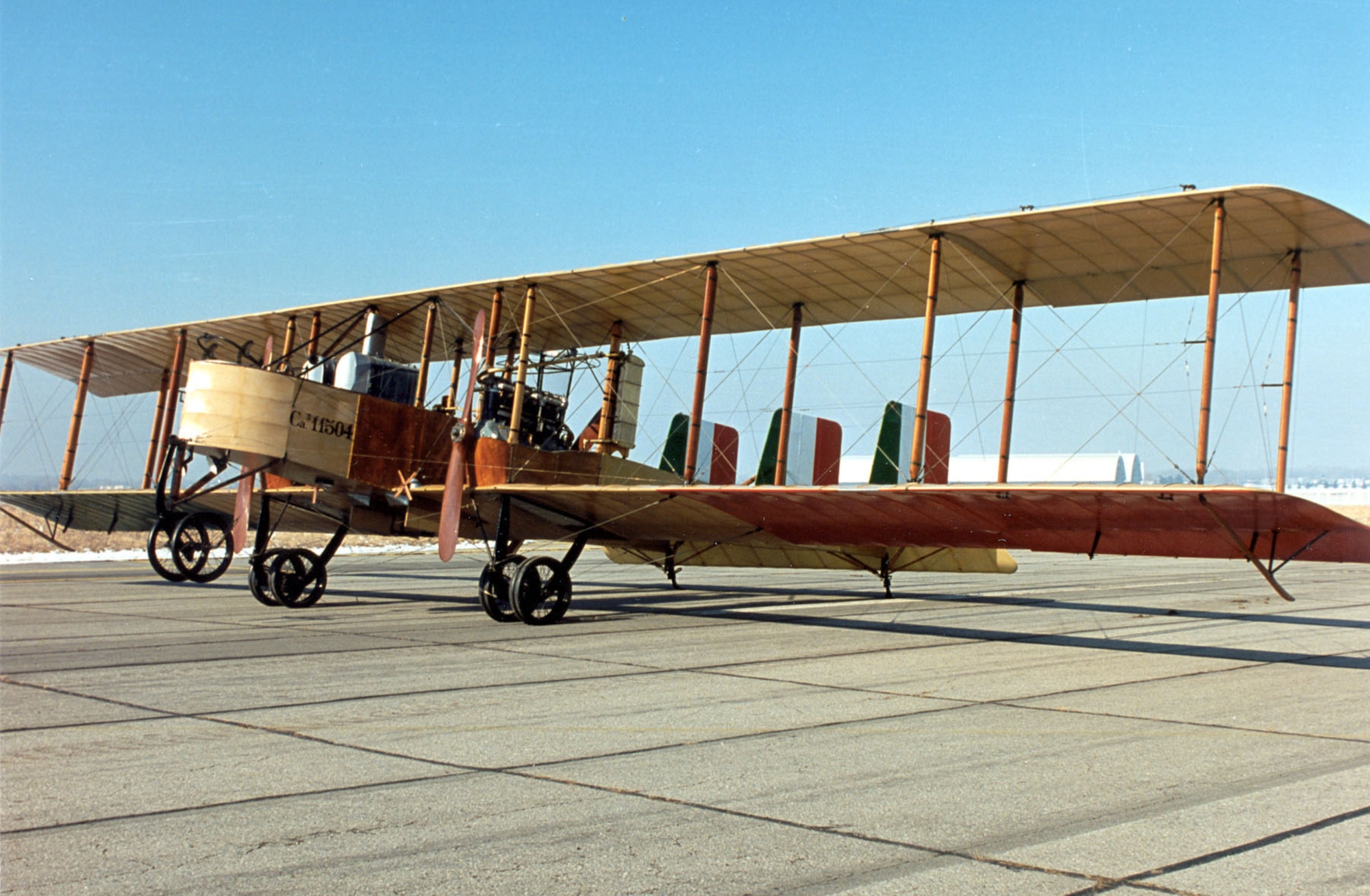 DAYTON, Ohio -- Caproni Ca. 36 bomber at the National Museum of the United States Air Force. (U.S. Air Force photo)