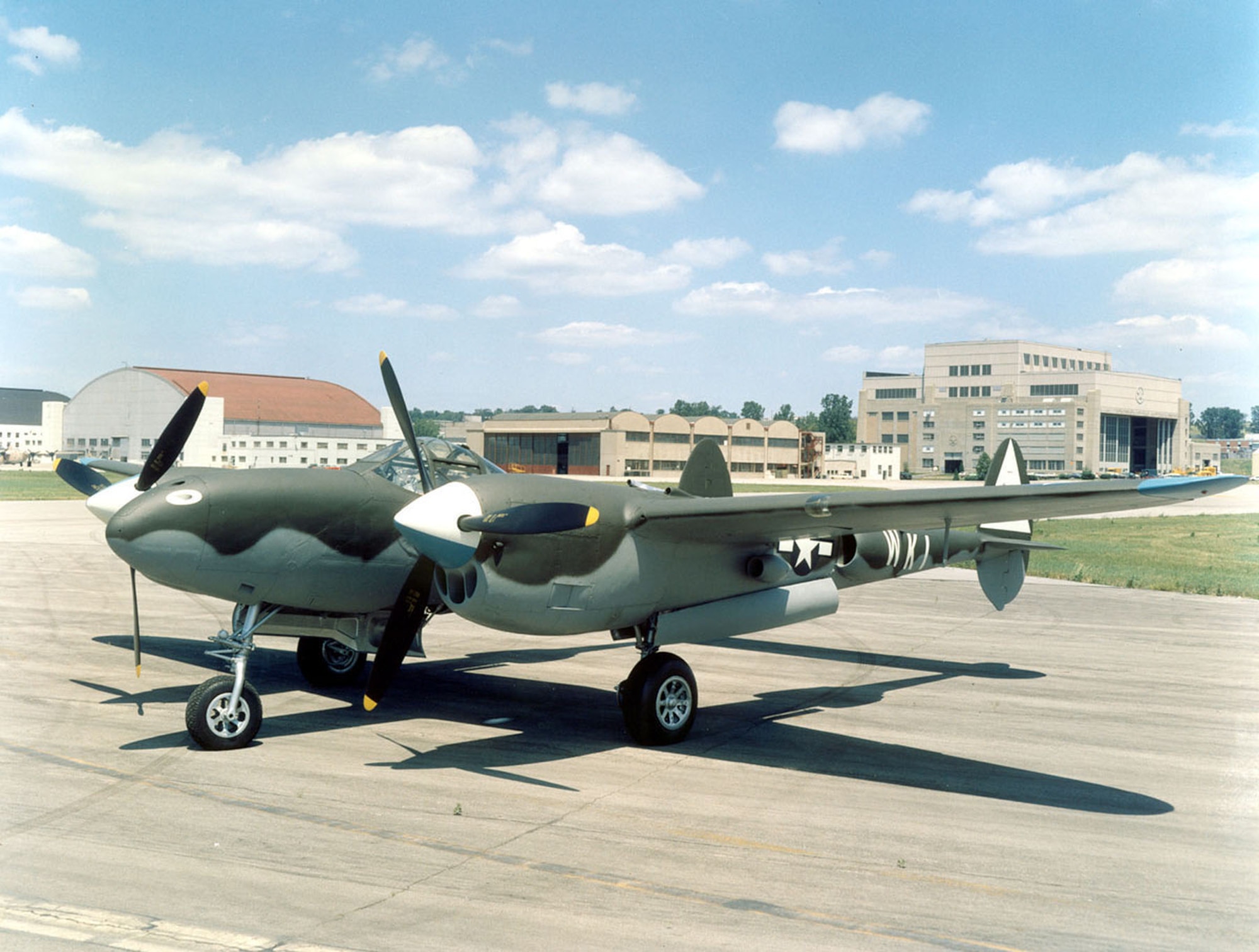 DAYTON, Ohio -- Lockheed P-38L Lightning at the National Museum of the United States Air Force. (U.S. Air Force photo)