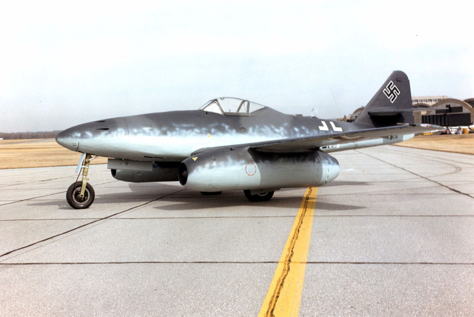 DAYTON, Ohio -- Messerschmitt Me 262A at the National Museum of the United States Air Force. (U.S. Air Force photo)