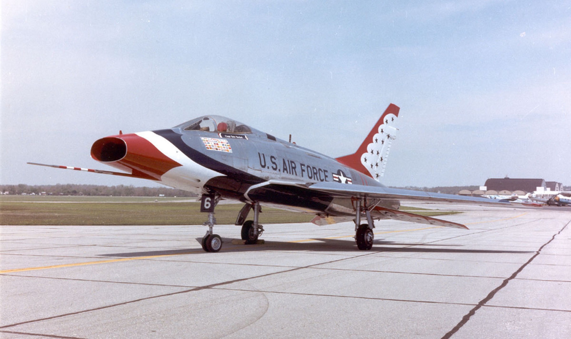 DAYTON, Ohio -- North American F-100D Super Sabre at the National Museum of the United States Air Force. (U.S. Air Force photo)