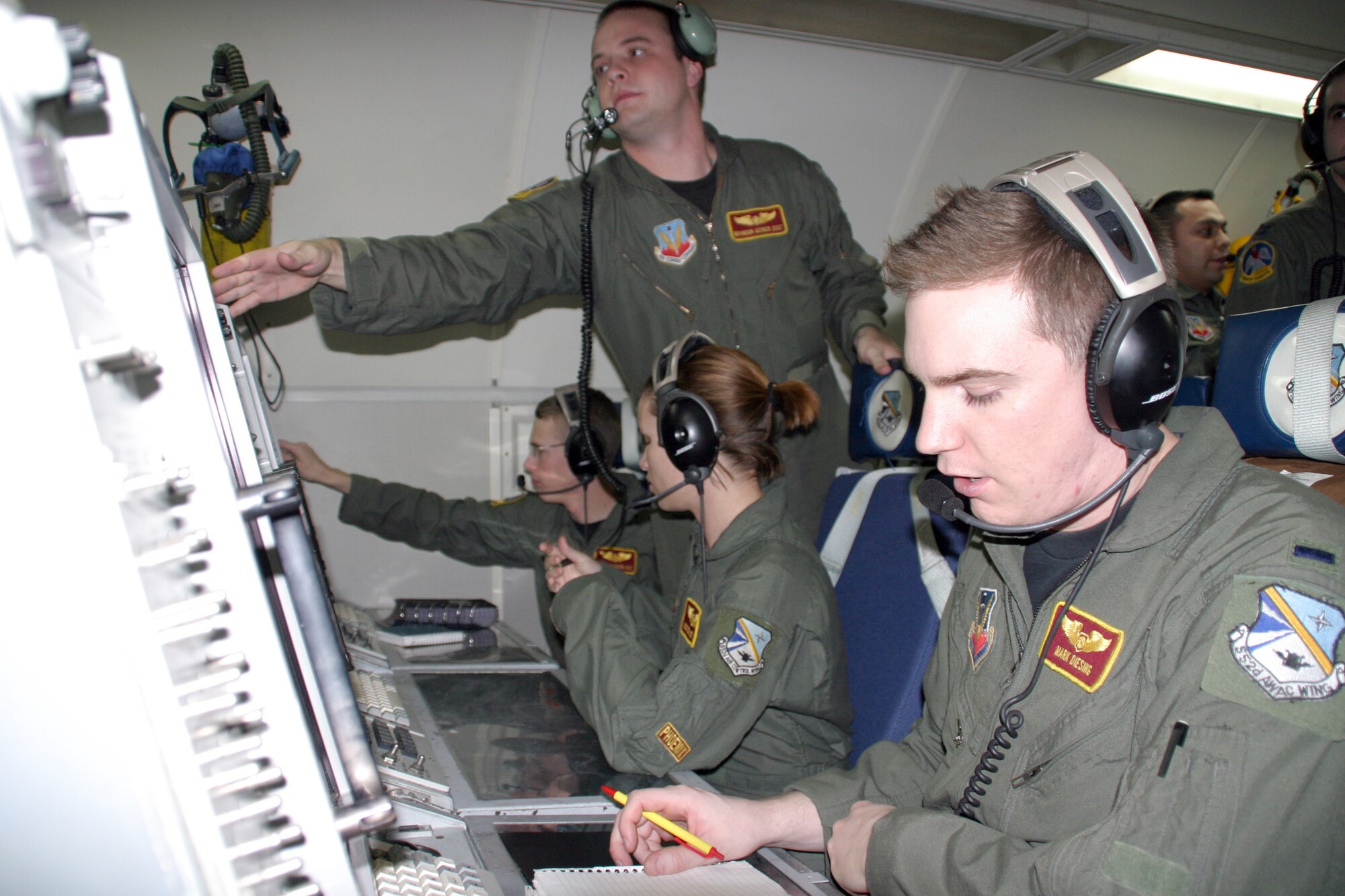 TINKER AIR FORCE BASE, Okla. (AFPN) -- Today, members of the 964th Airborne Air Control Squadron prepare for a Christmas Eve Santa tracking mission. Airborne warning and control systems crews will provide additional surveillance as part of Operation Track Santa. (U.S. Air Force photo)