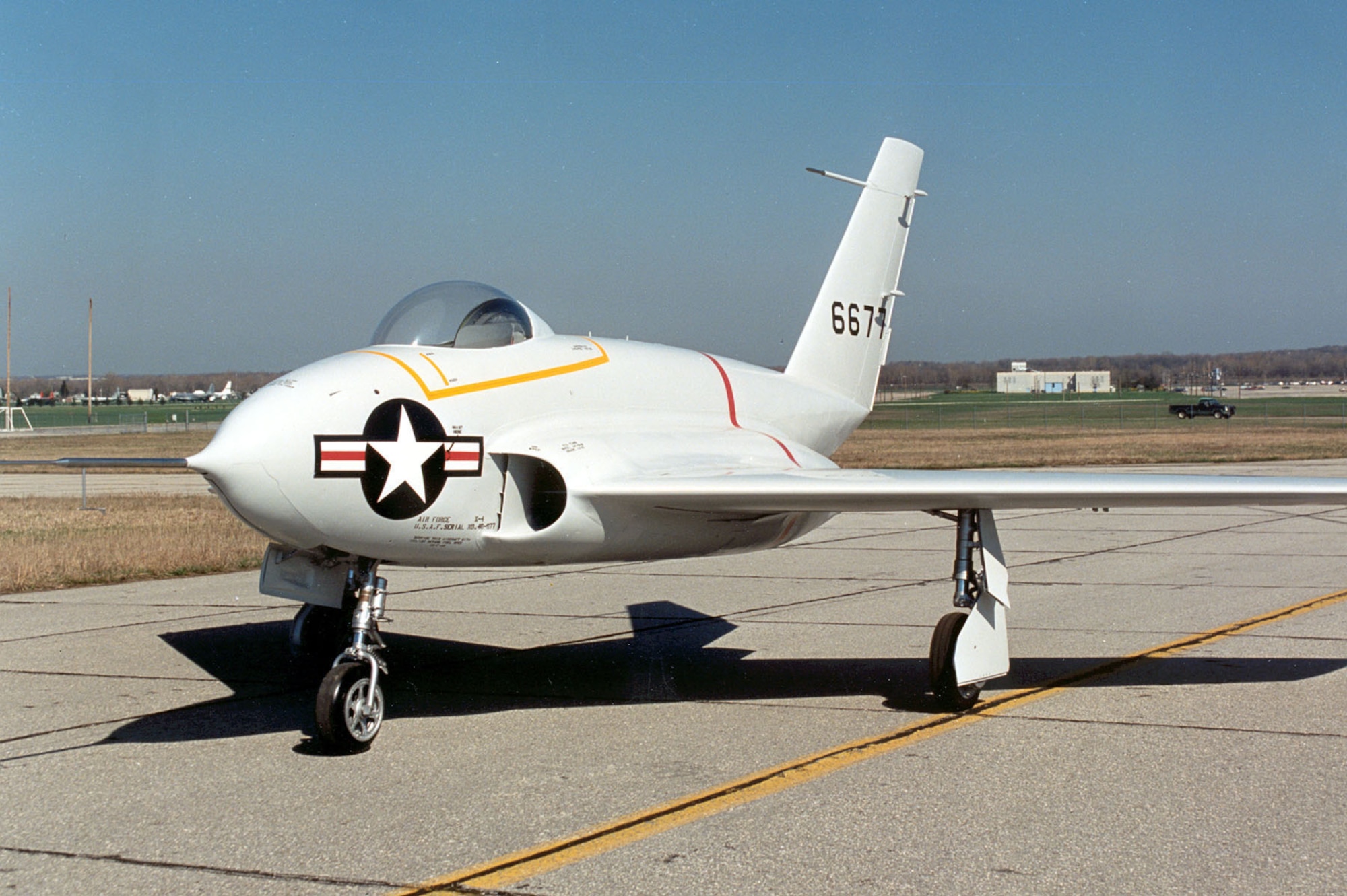 DAYTON, Ohio -- Northrop X-4 at the National Museum of the United States Air Force. (U.S. Air Force photo)