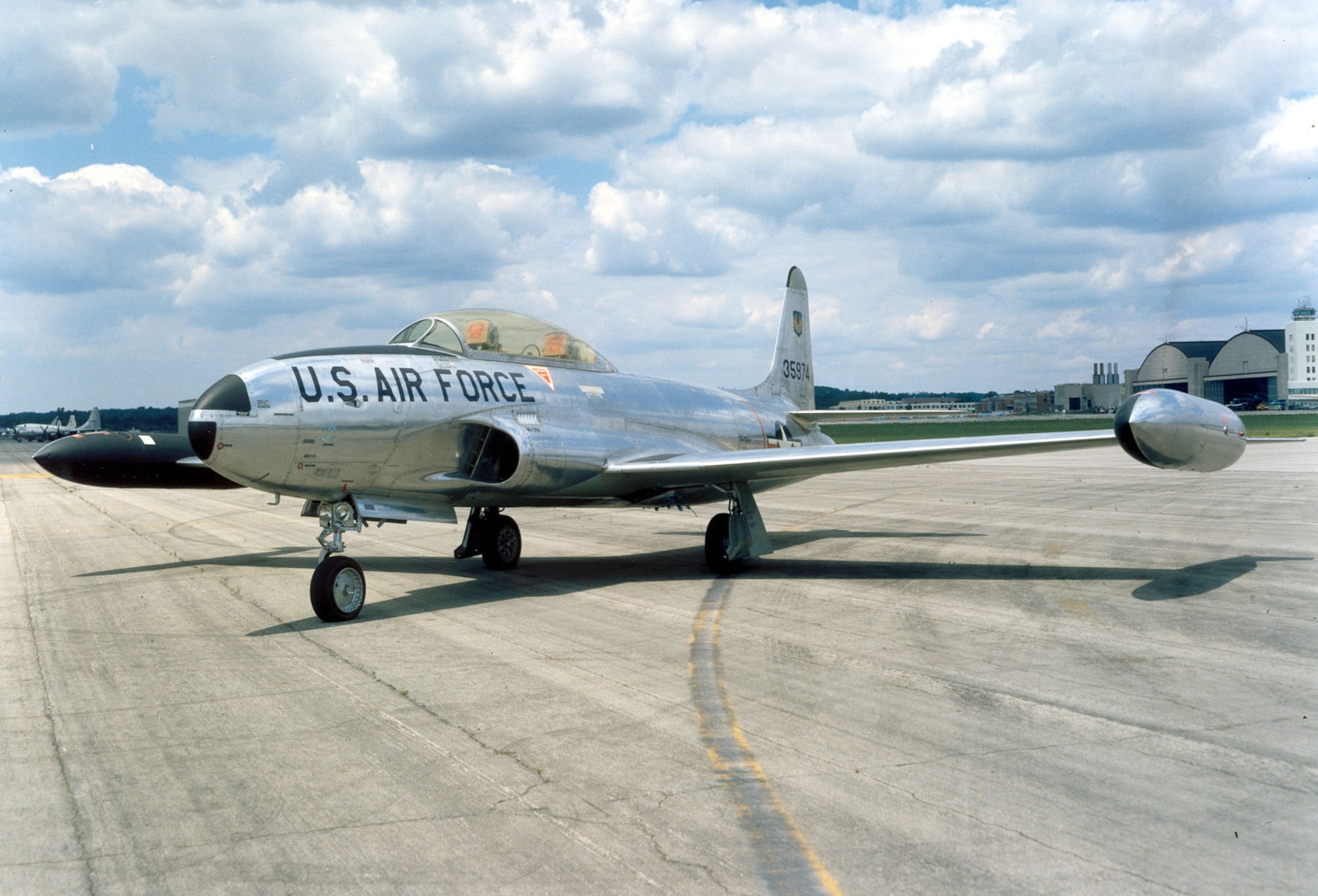DAYTON, Ohio -- Lockheed T-33A Shooting Star at the National Museum of the United States Air Force. (U.S. Air Force photo)