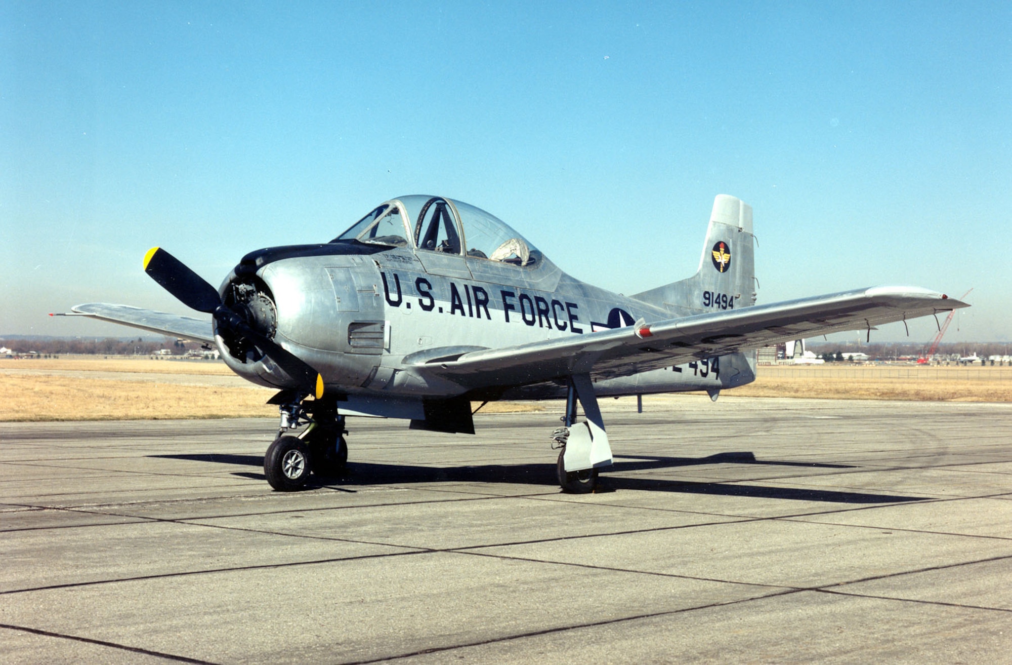 DAYTON, Ohio -- North American T-28A Trojan at the National Museum of the United States Air Force. (U.S. Air Force photo)