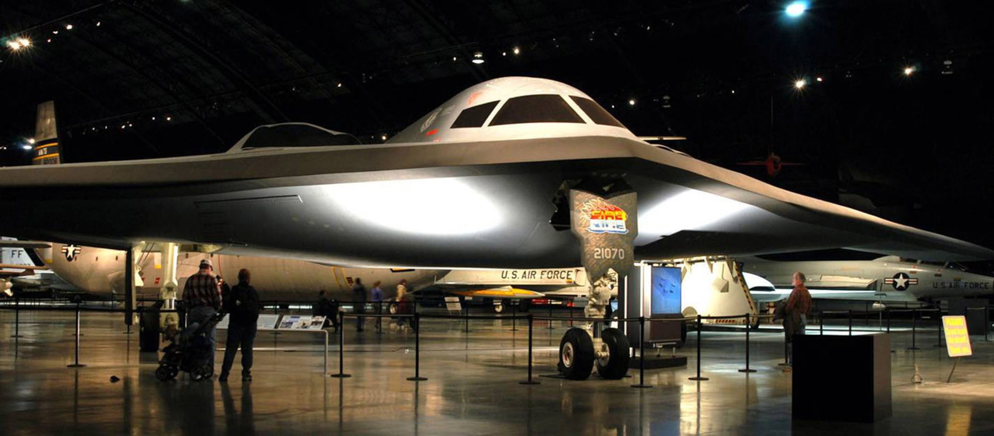 DAYTON, Ohio -- Northrop B-2 Spirit in the Cold War Gallery at the National Museum of the United States Air Force. (U.S. Air Force photo)