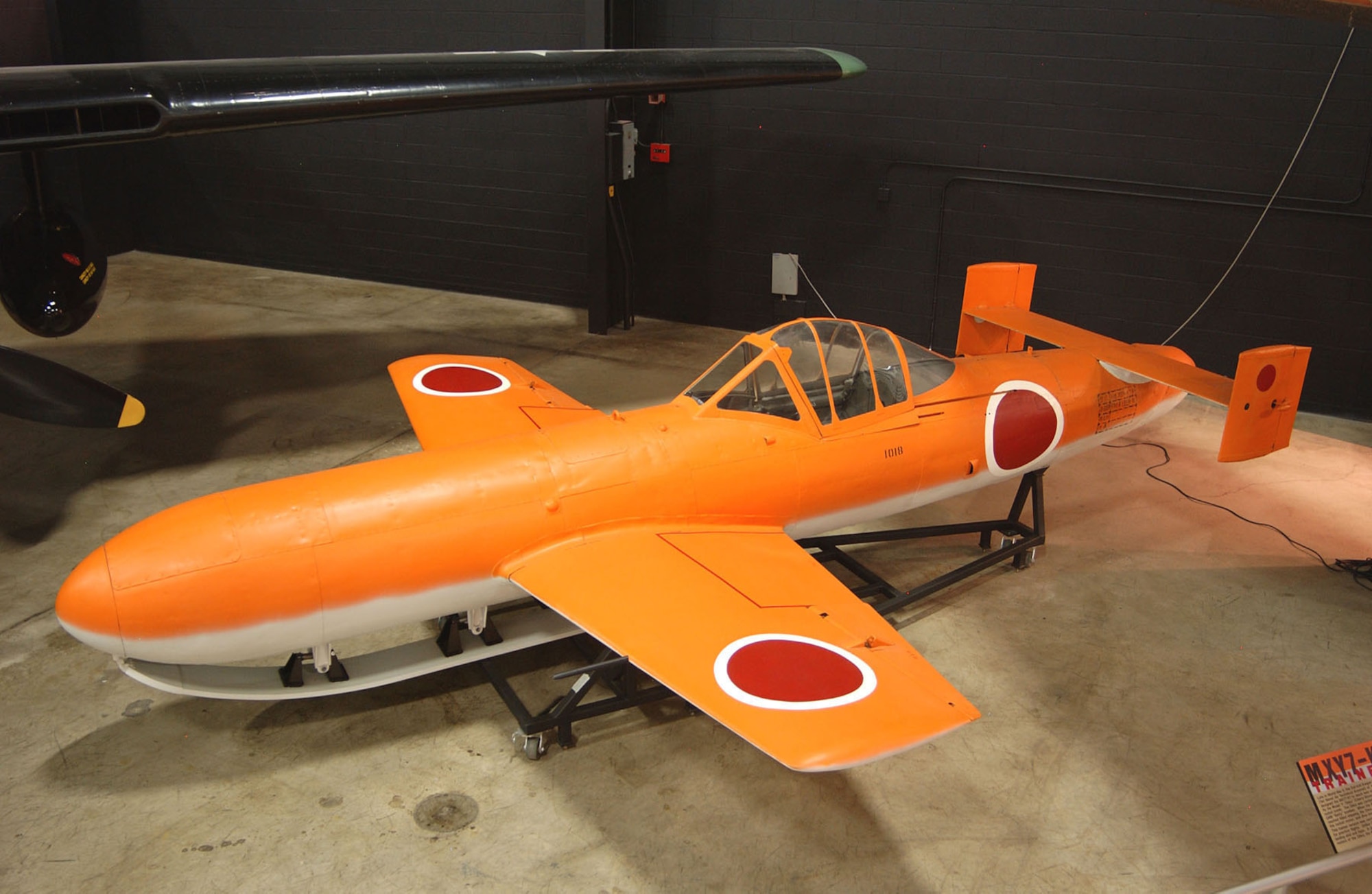 DAYTON, Ohio -- Yokosuka MXY7-K1 Ohka Trainer in the World War II Gallery at the National Museum of the United States Air Force. (U.S. Air Force photo)