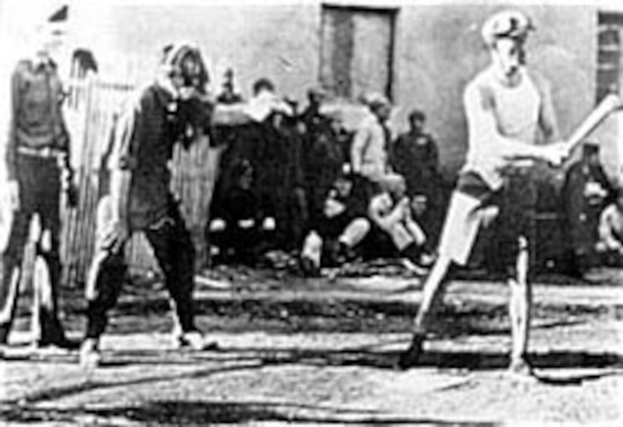 Brig. Gen. Claire Chennault, commander of the 14th Air Force, at the plate. (U.S. Air Force photo)