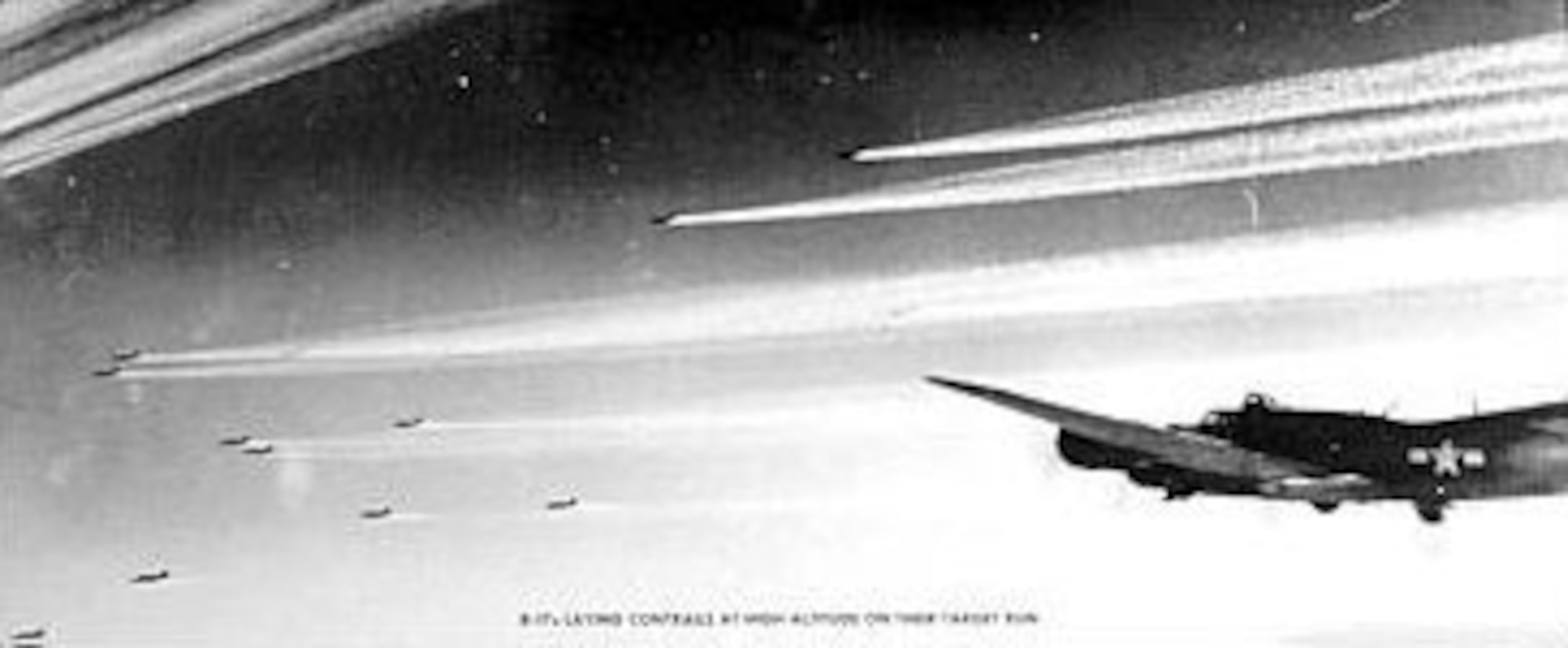 Daylight bombing during World War II. (U.S. Air Force photo)