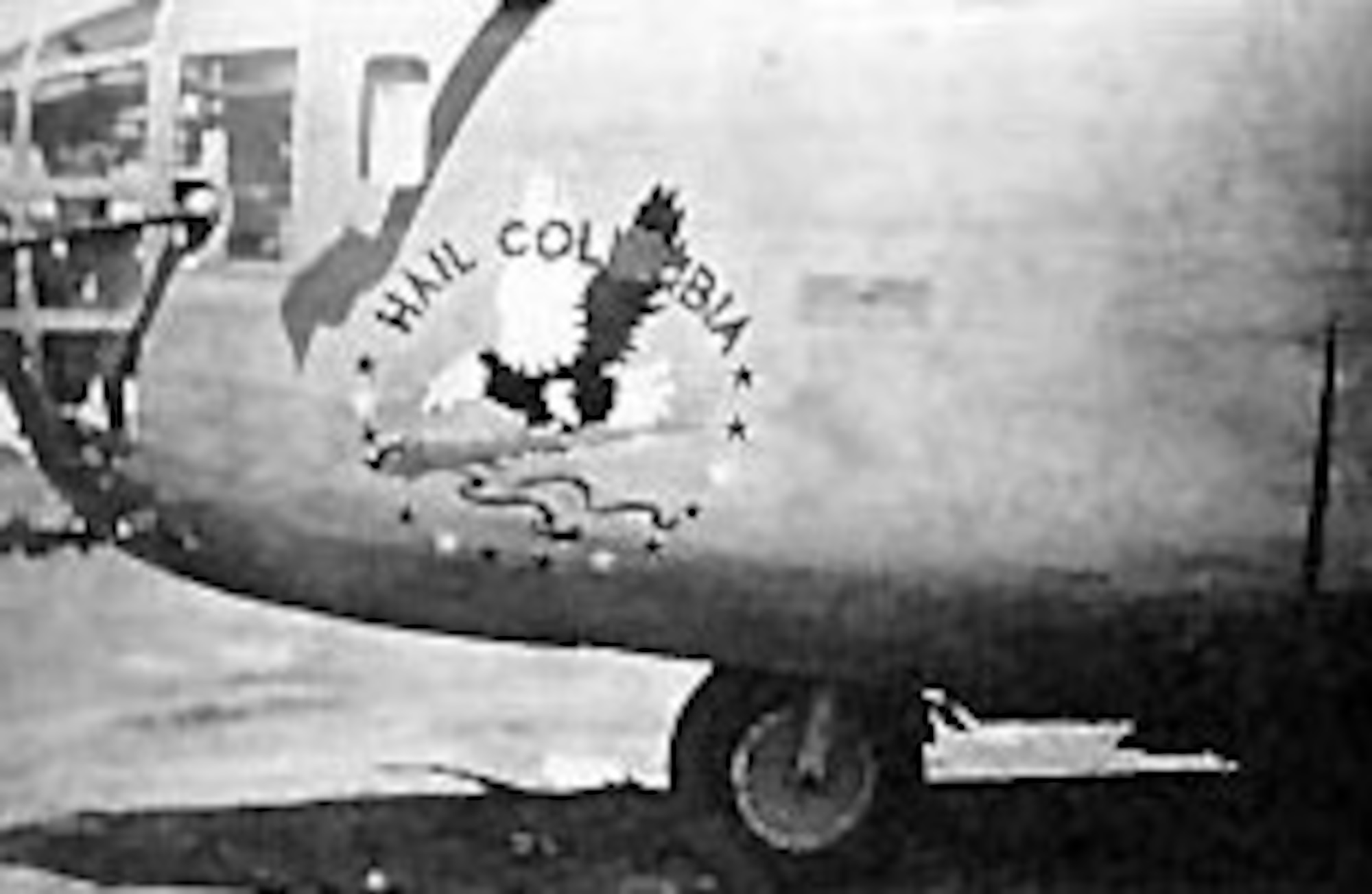 B-24 "Hail Columbia" flown by Col. John "Killer" Kane as lead bomber for the 98th Bomb Group on the Ploesti Mission. (U.S. Air Force photo)