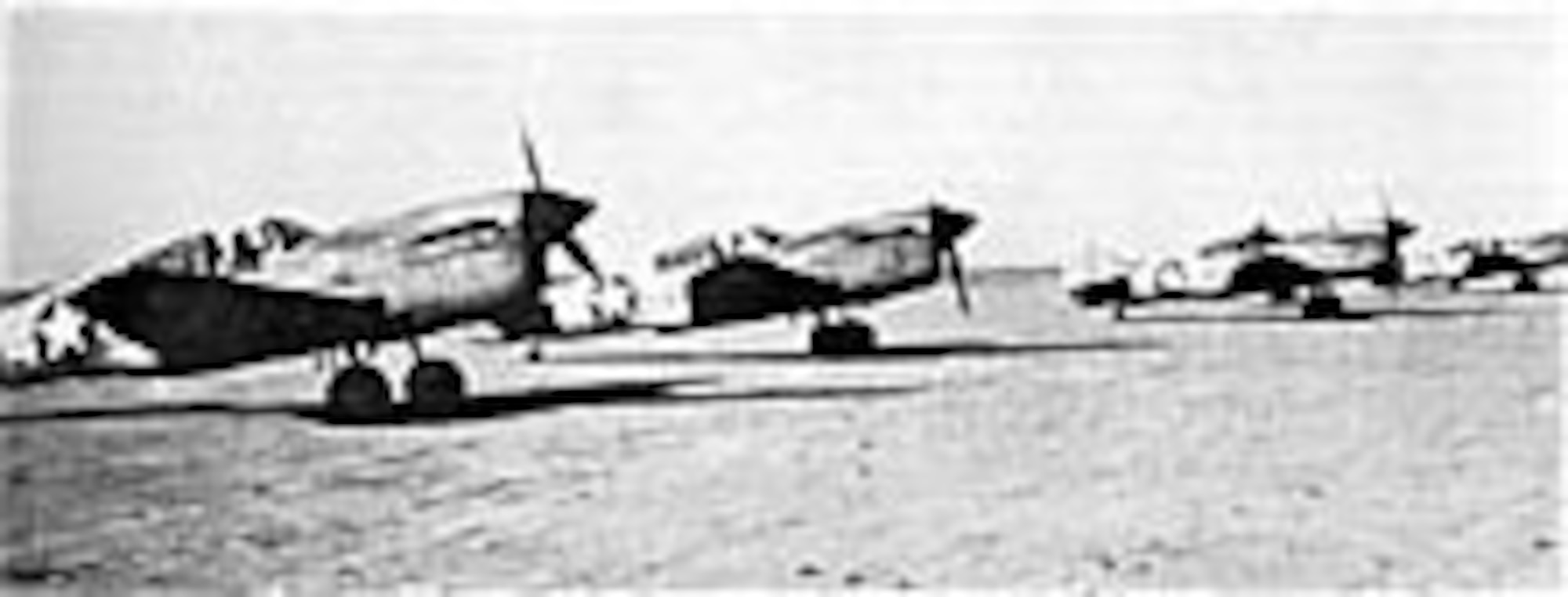 P-40s at their airbase in Egypt, October 1942. (U.S. Air Force photo)