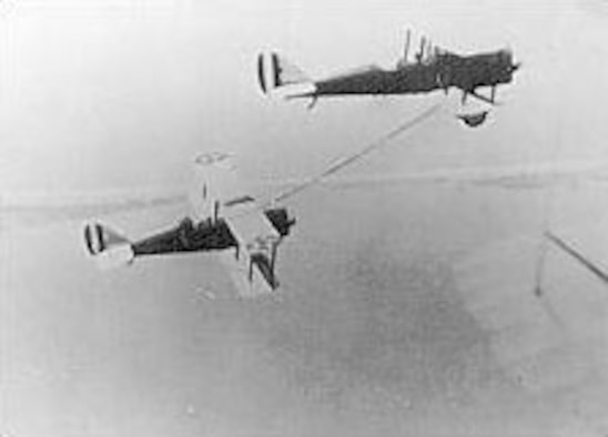 The first successful aerial refueling took place on June 25, 1923. (U.S. Air Force photo)